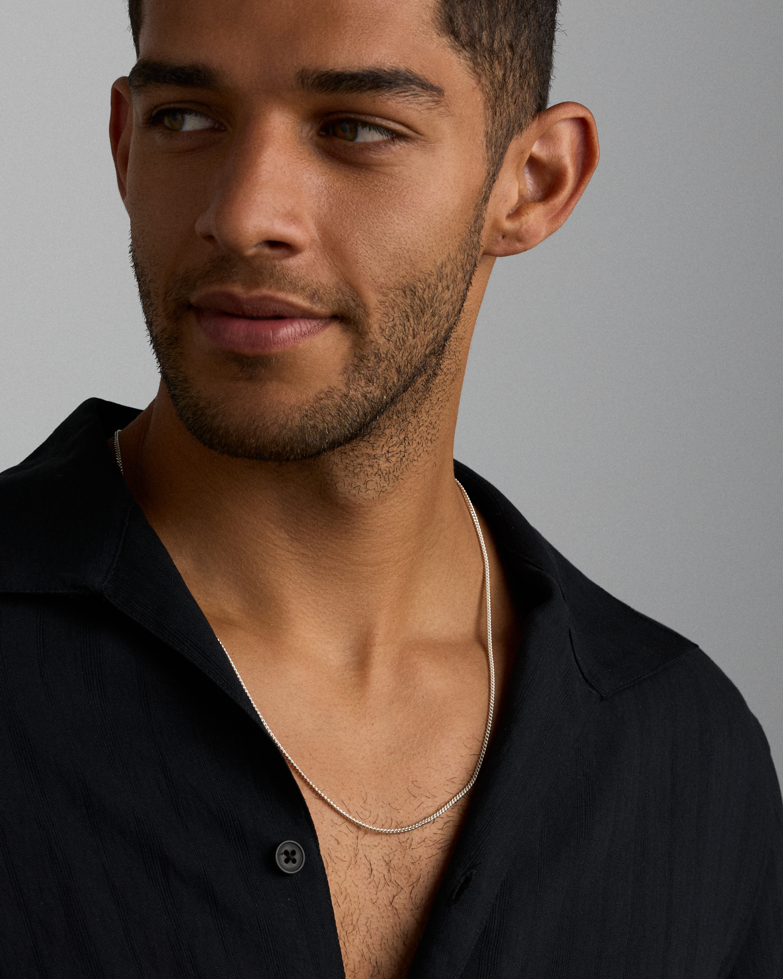 60cm (24") 1.5mm - 2mm Width Curb Chain in 925 Sterling Silver