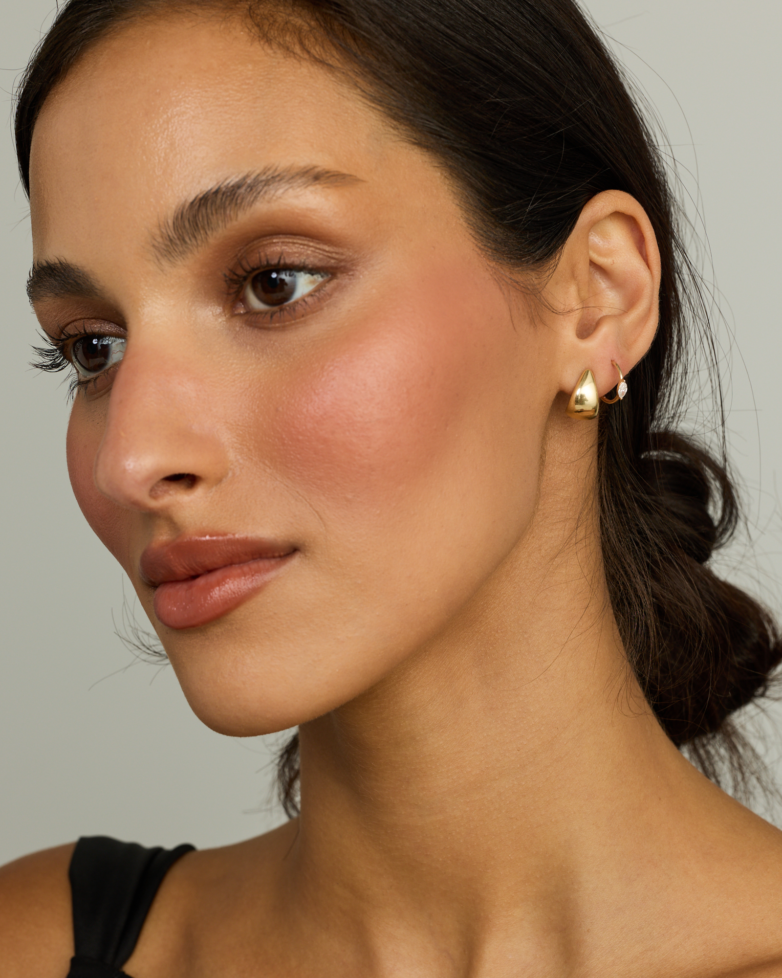 Diamond Accent Sleeper Earrings in 10kt Yellow Gold