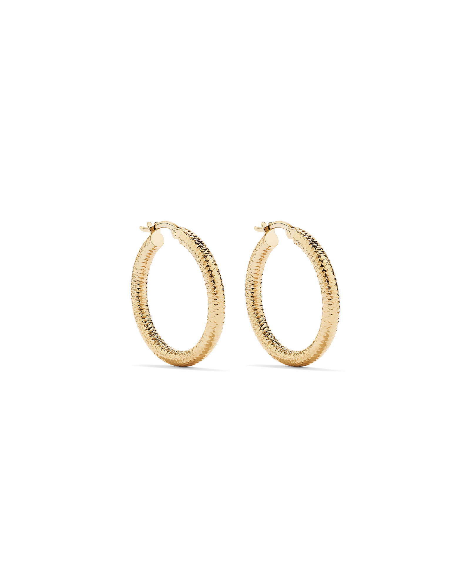 Créoles diamantées en vermeil 18 ct