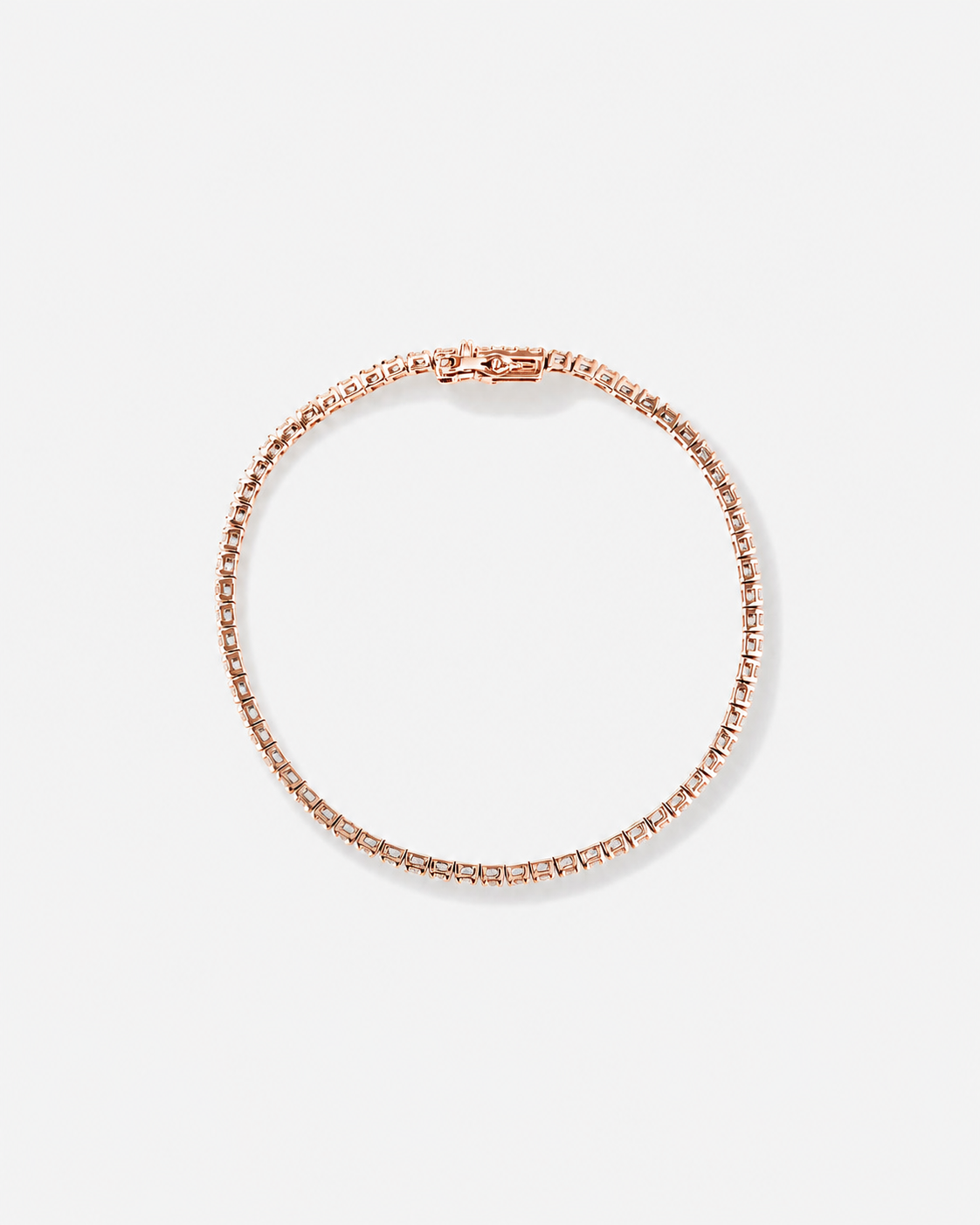 3.28 Carat TW Diamond Tennis Bracelet in 10kt Rose Gold