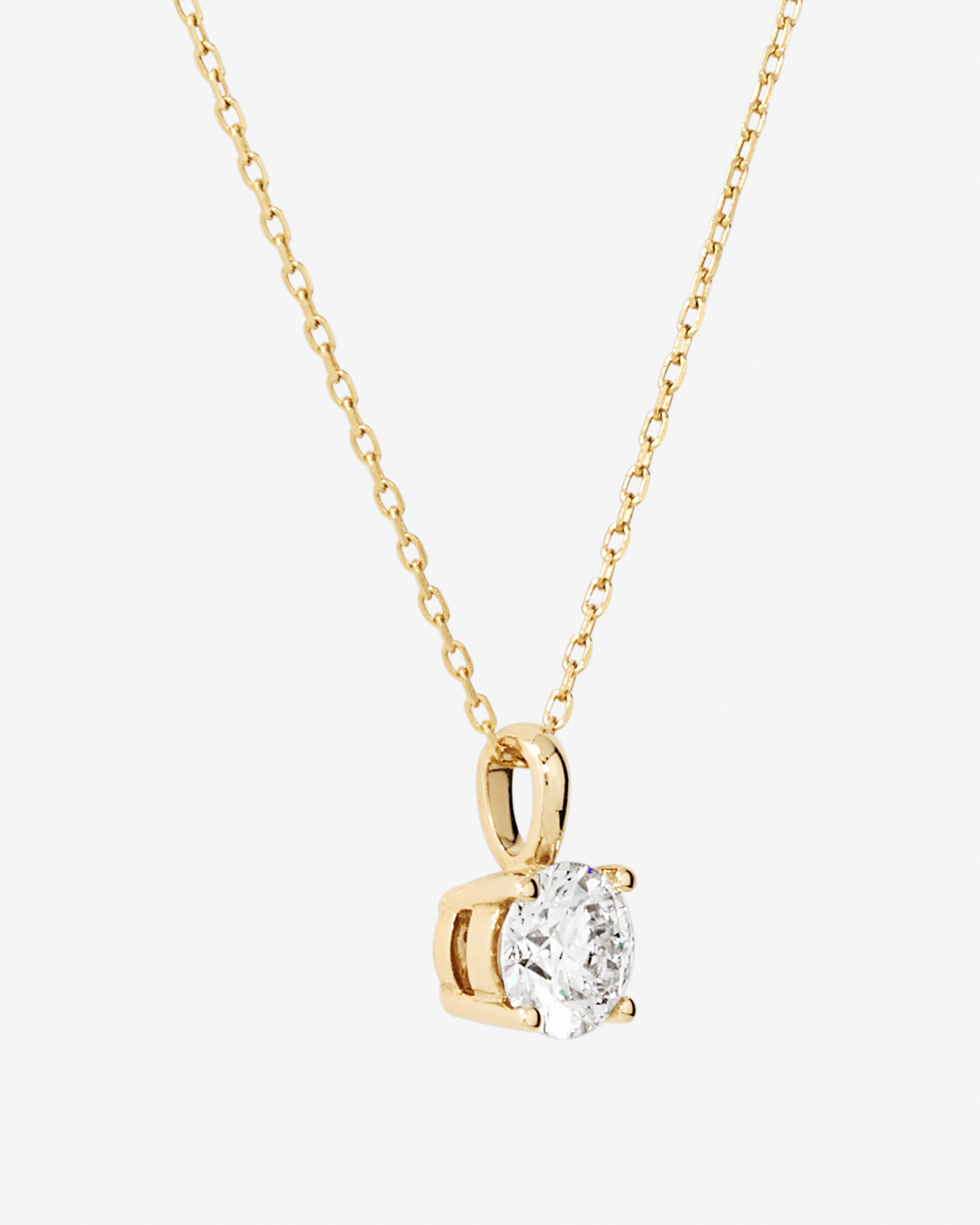 0.50 Carat TW Laboratory-Grown Diamond Solitaire Pendant in 14kt Yellow Gold