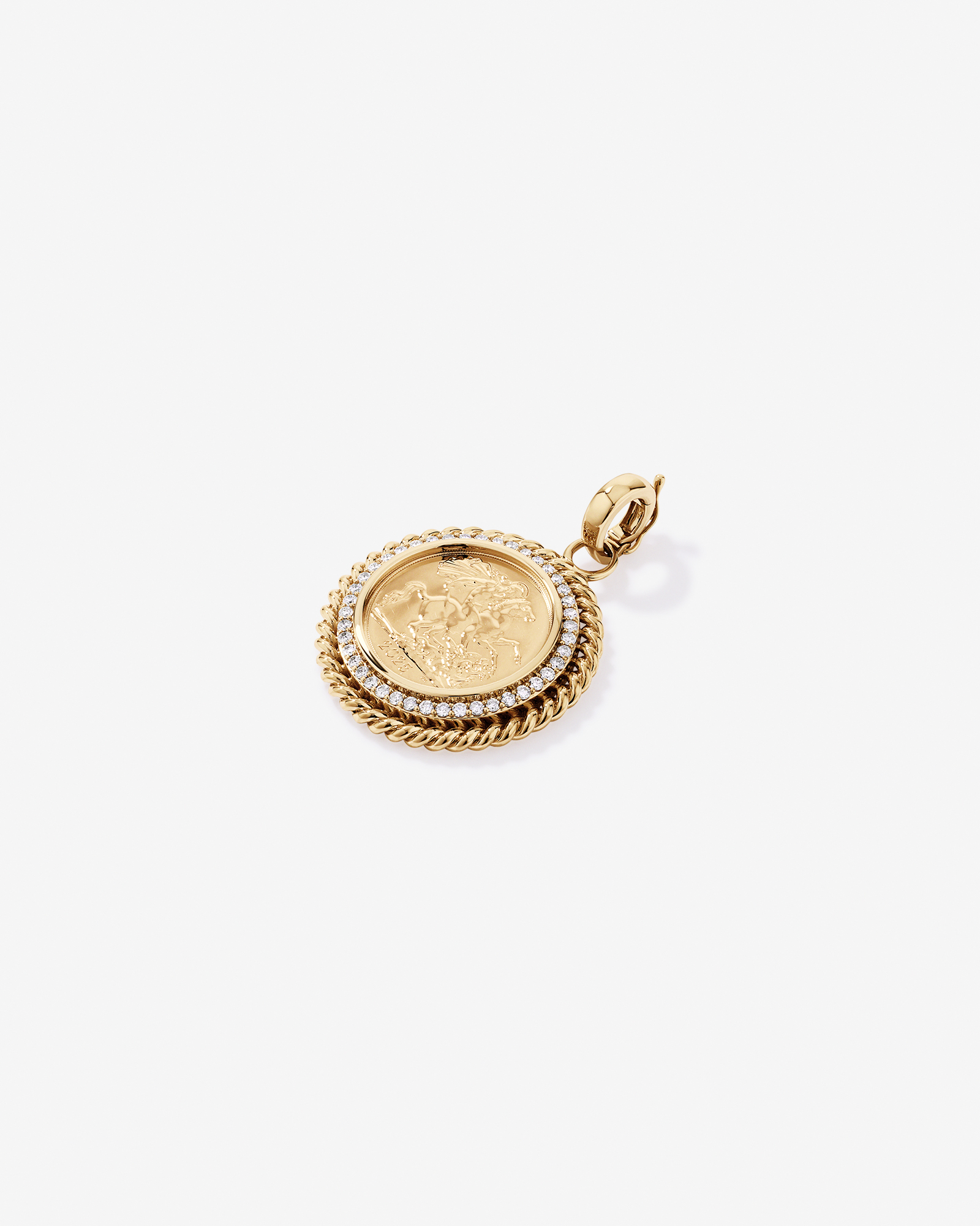 0.50TW Diamond Sovereign Pendant in 10kt Gold