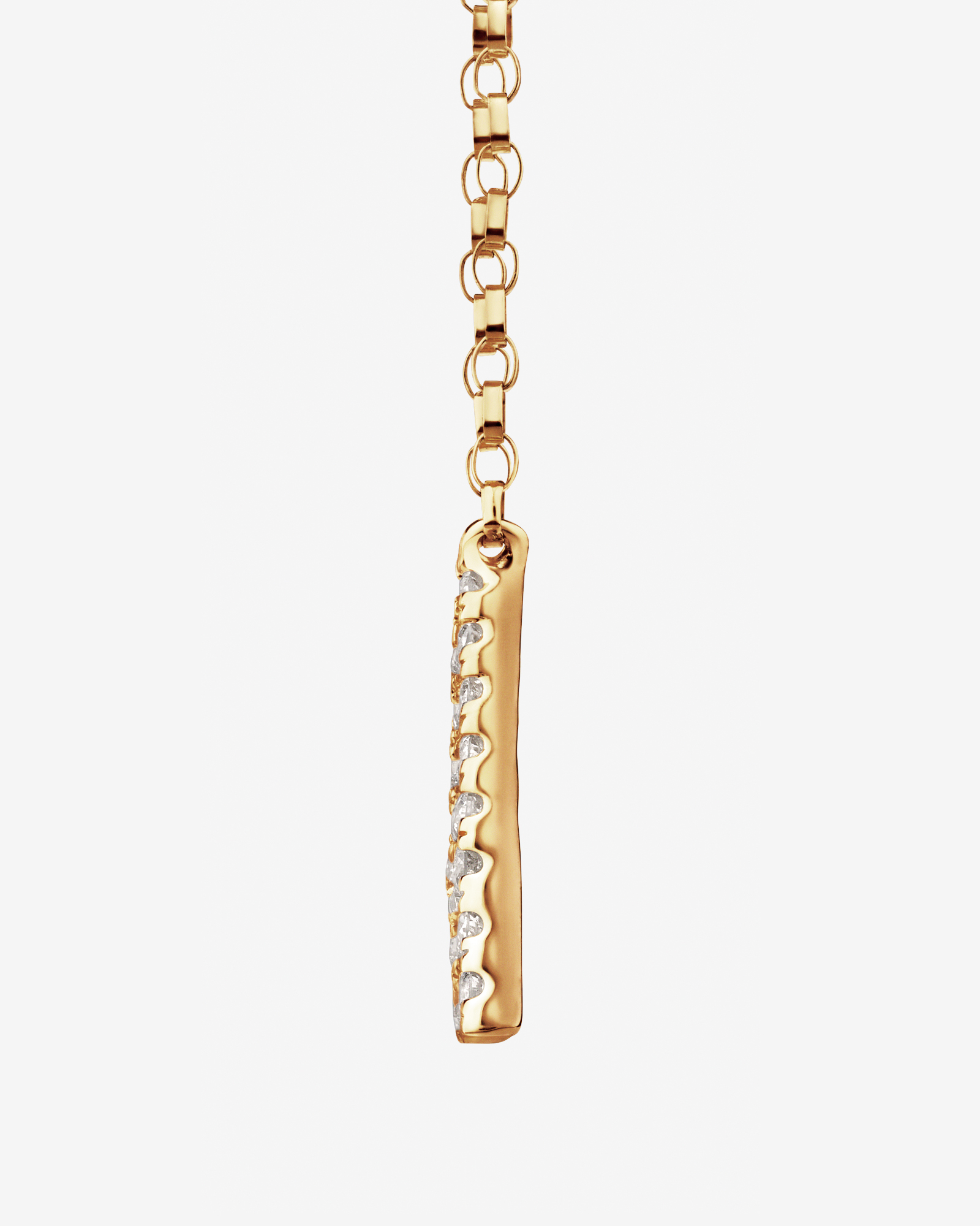 "A" Initial Necklace with 0.10 Carat TW of Diamonds in 10kt Yellow Gold