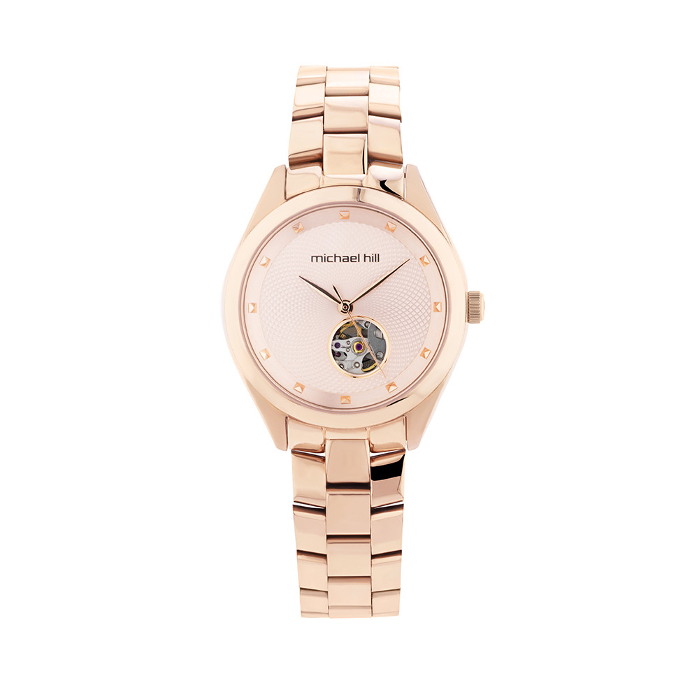 Ladies Rose Tone Stainless Steel 