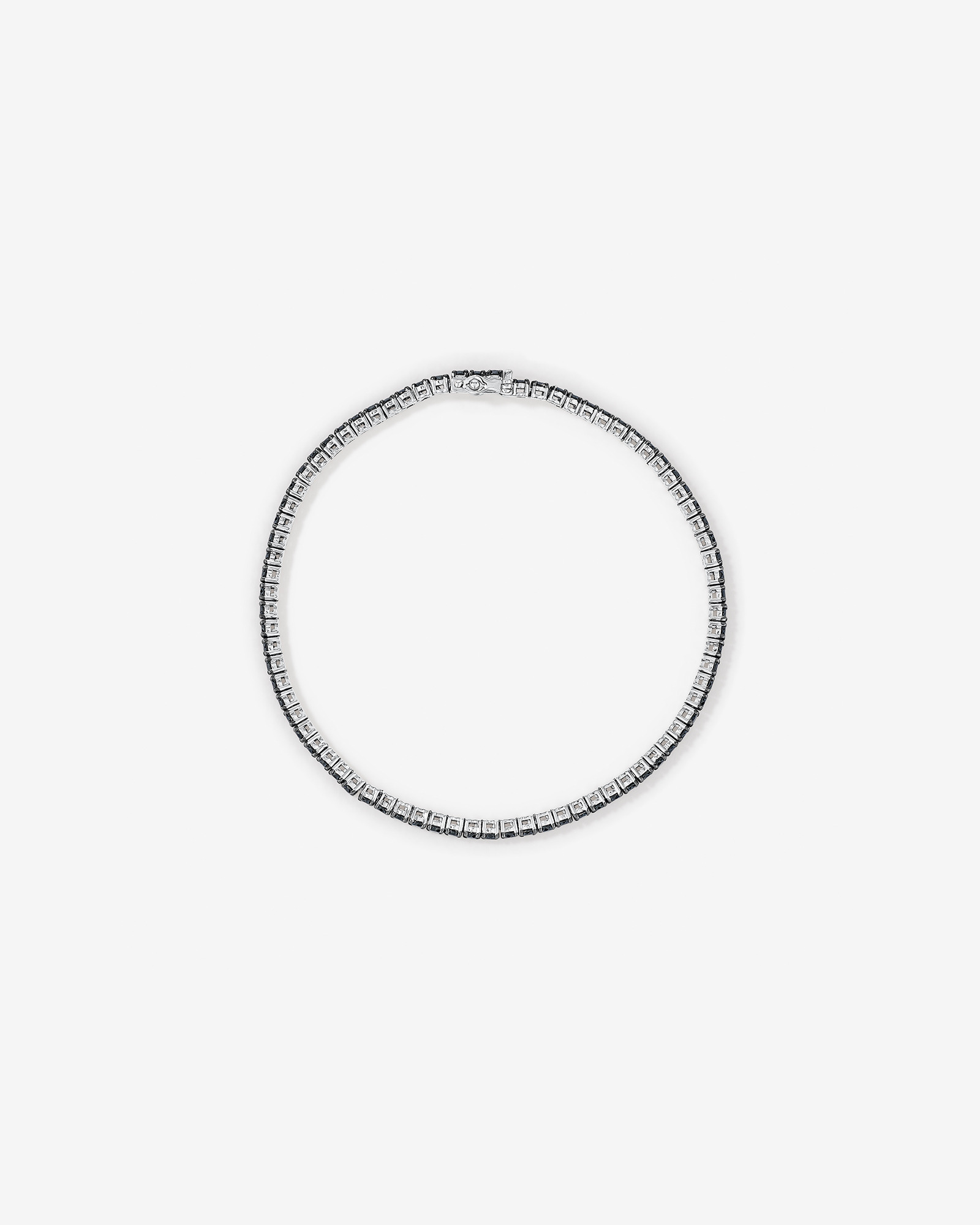 4.45 Carat TW Black Diamond Tennis Men's Bracelet in Sterling Silver