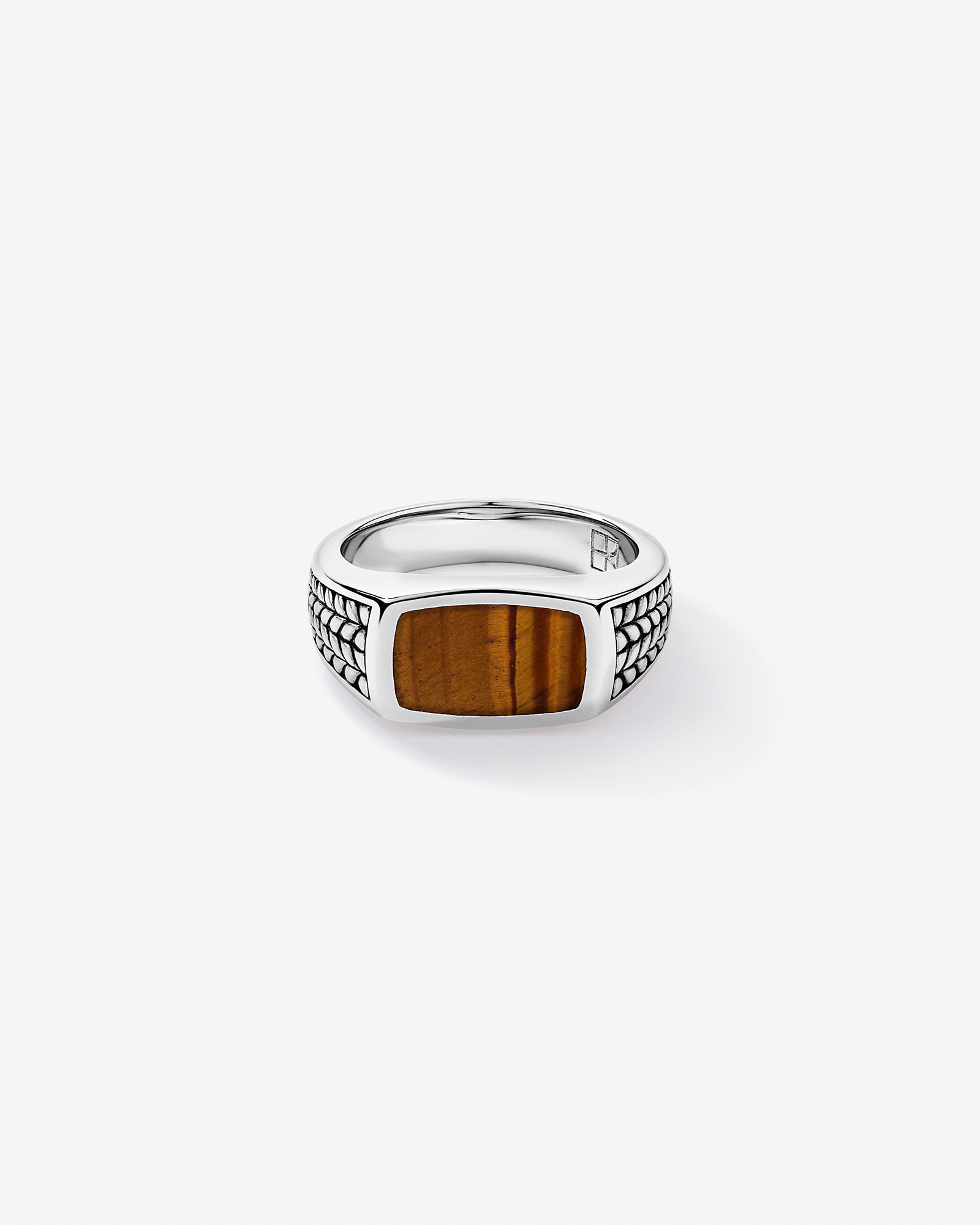 Tiger Eye Signet Ring in Sterling Silver