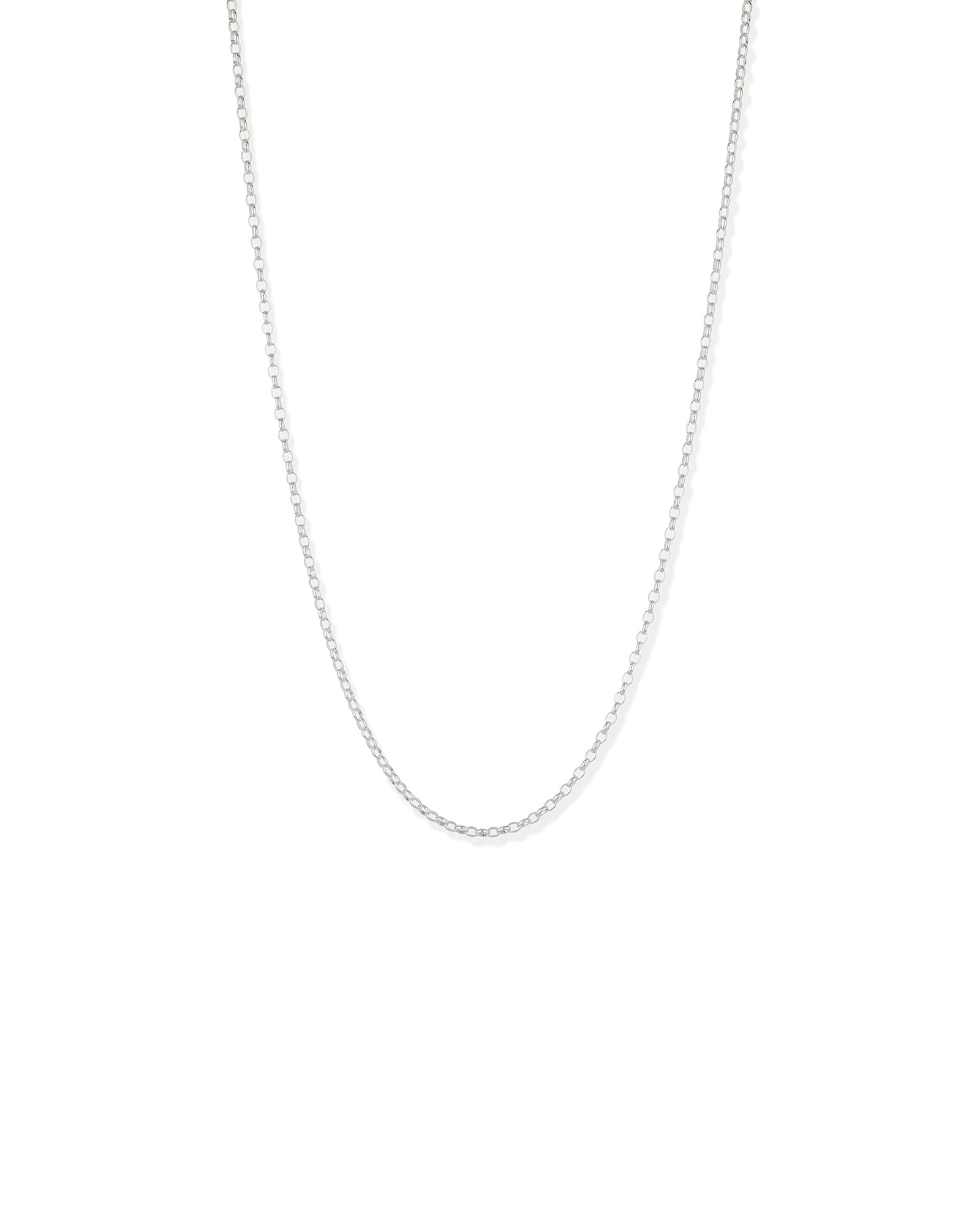 55cm (22") 3mm-3.5mm Width Oval Belcher Chain in Sterling Silver