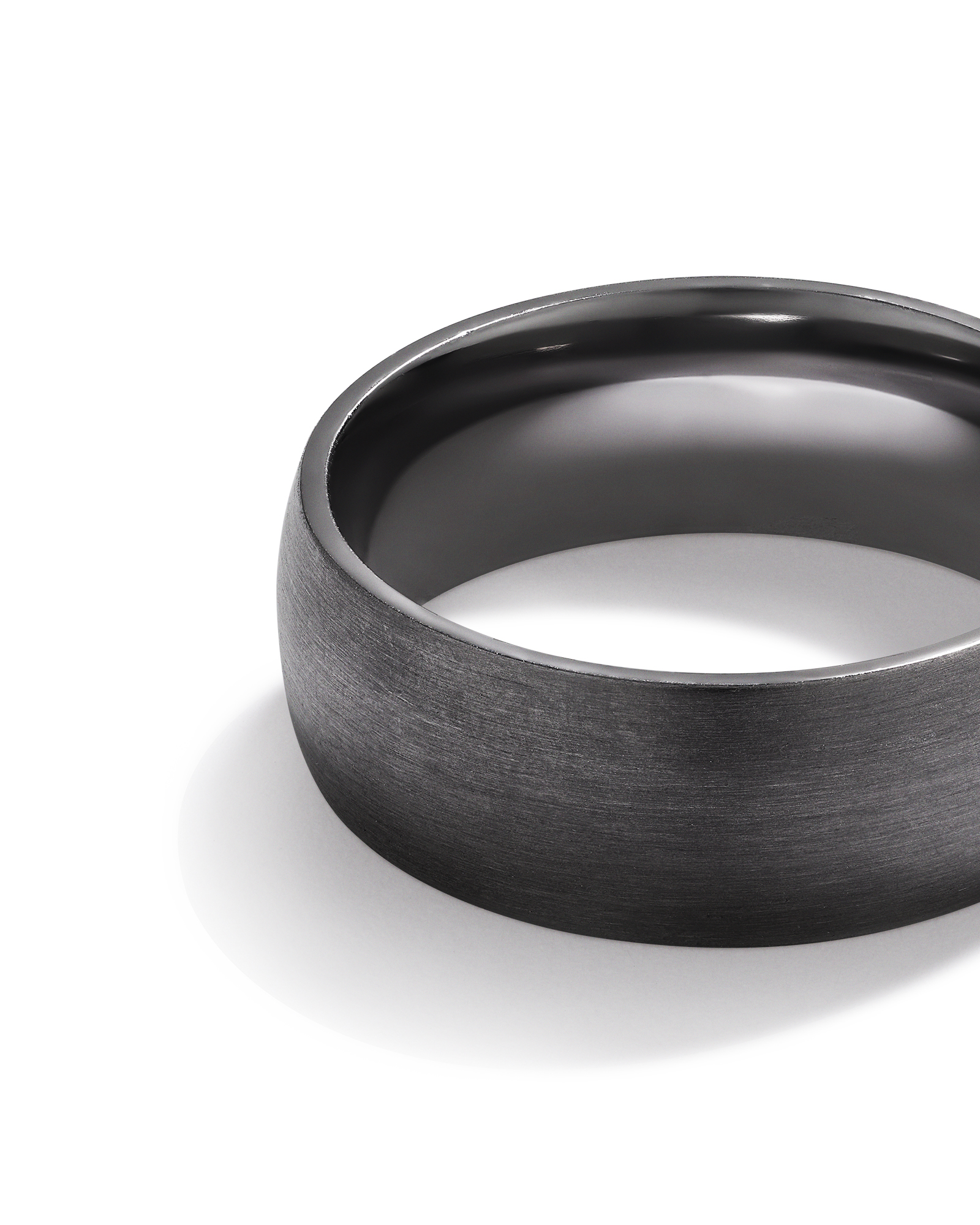 8mm Brushed Dome Wedding Band in Tantalum