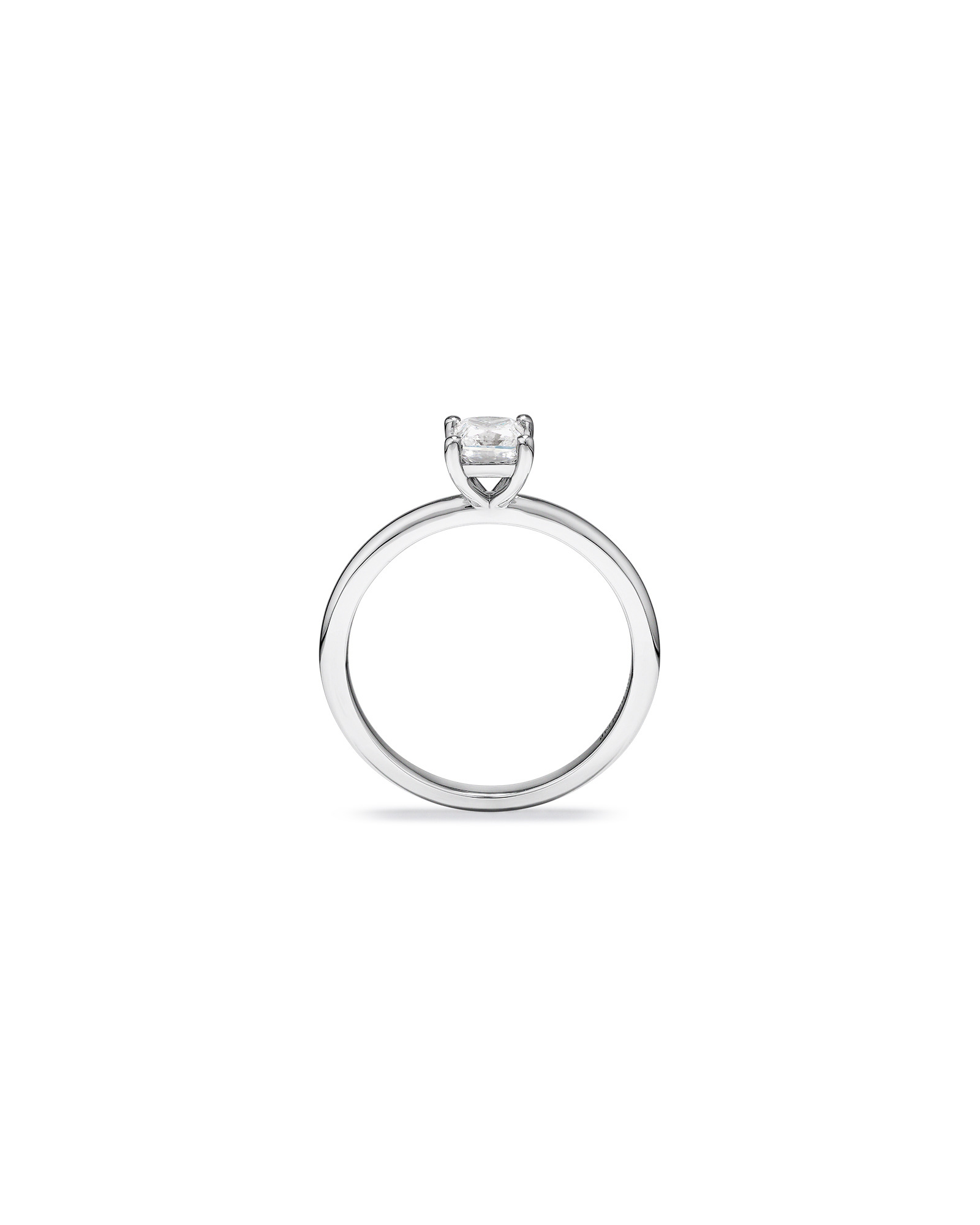 Bague de Fiançailles Solitaire en Diamant Taille Princesse 0,50 Carat TW en Or Blanc 14 kt