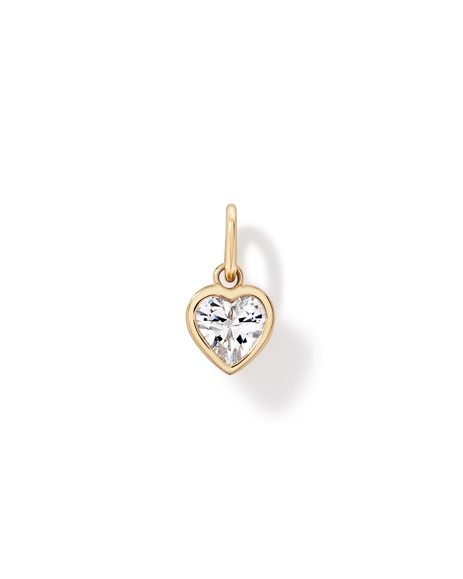 Heart-Cut Cubic Zirconia Pendant in 18kt Yellow Gold Vermeil