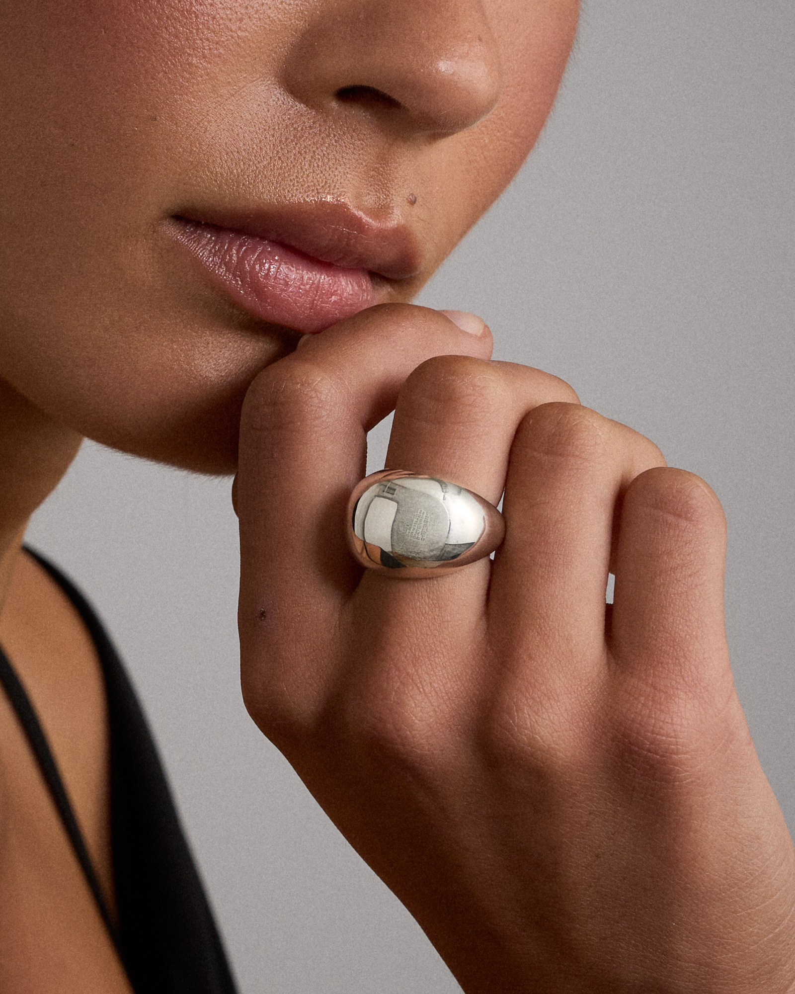 Wide Dome Ring Sterling Silver