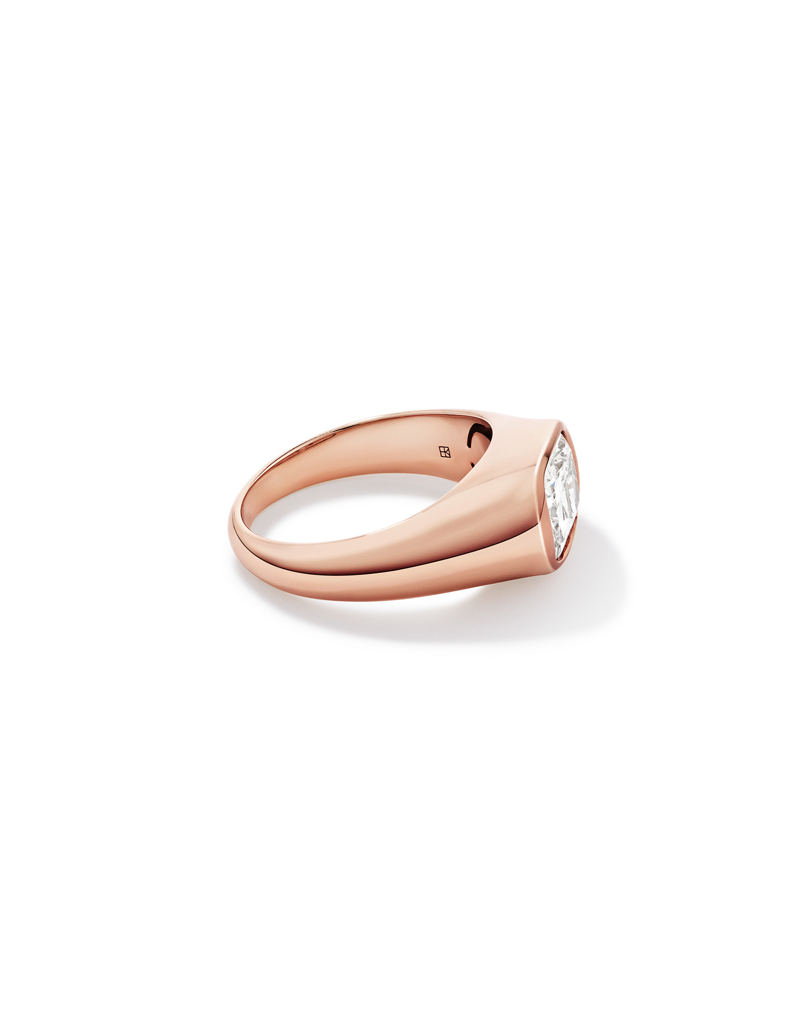 2.00TW Elongated Cushion Laboratory-Grown Diamond Ring 14kt Rose Gold