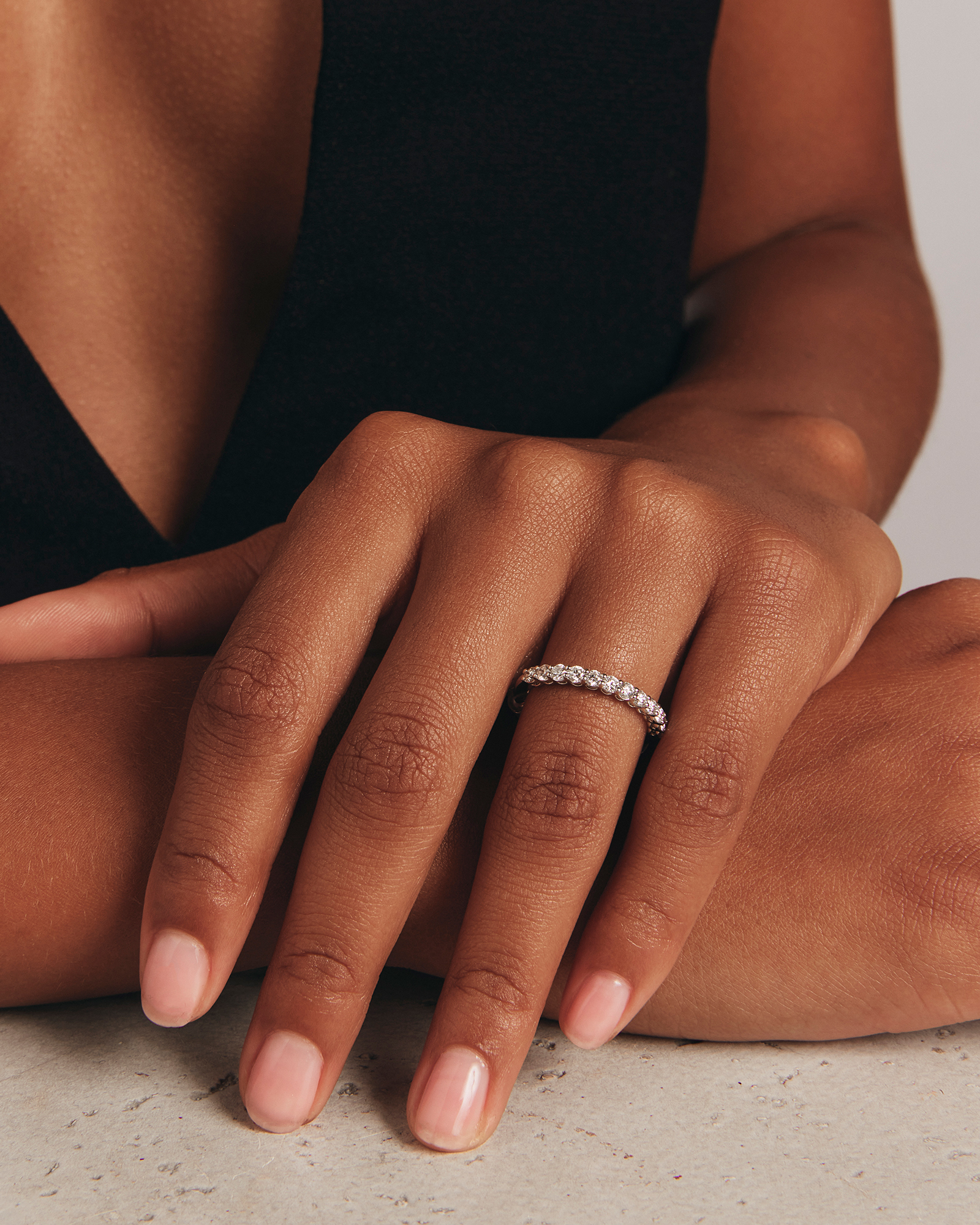 0.60 Carat TW Claw Set Round Brilliant Laboratory-Grown Diamond Wedding Ring in 14kt Gold