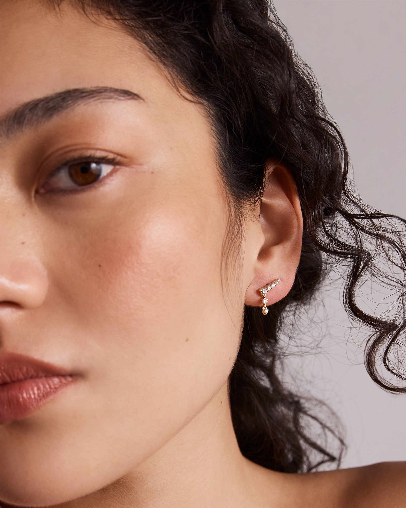 0.50 Carat TW of Laboratory-Grown Diamond Ear Climbers in 10kt Yellow Gold