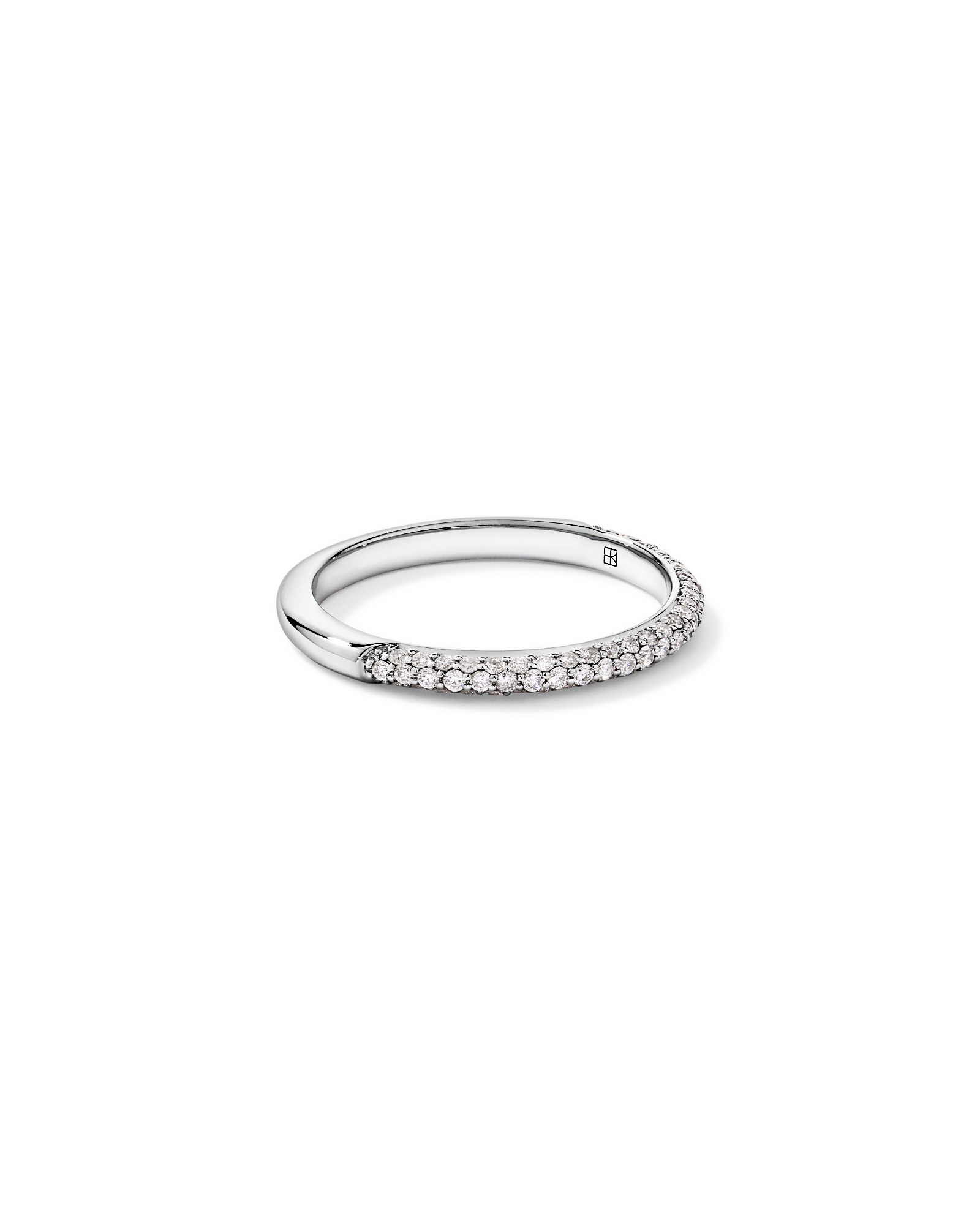 0.40TW Round Brilliant Pavé Diamond Wedding Band 14kt Gold