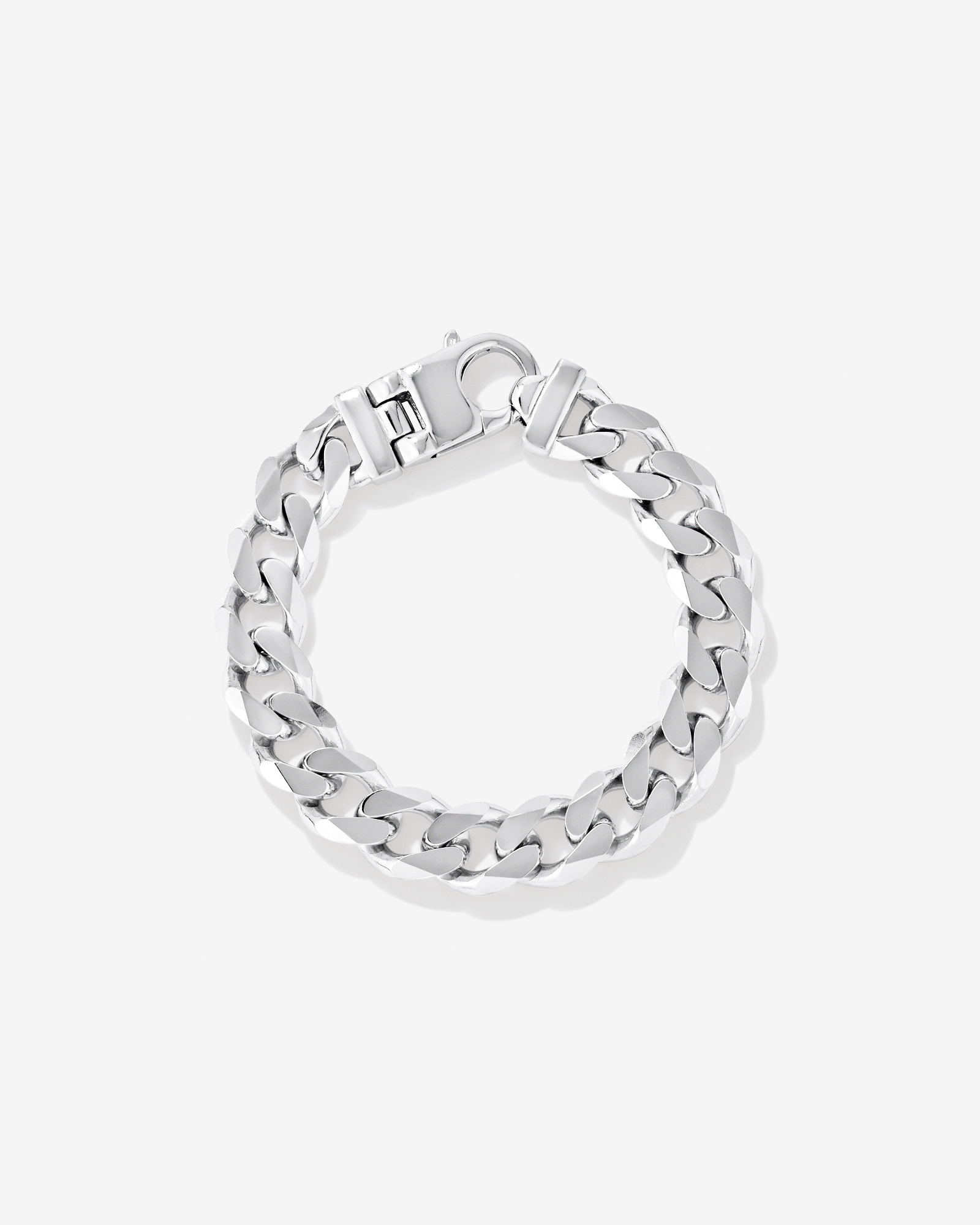 Bracelet Gourmette de 13mm en Argent Sterling