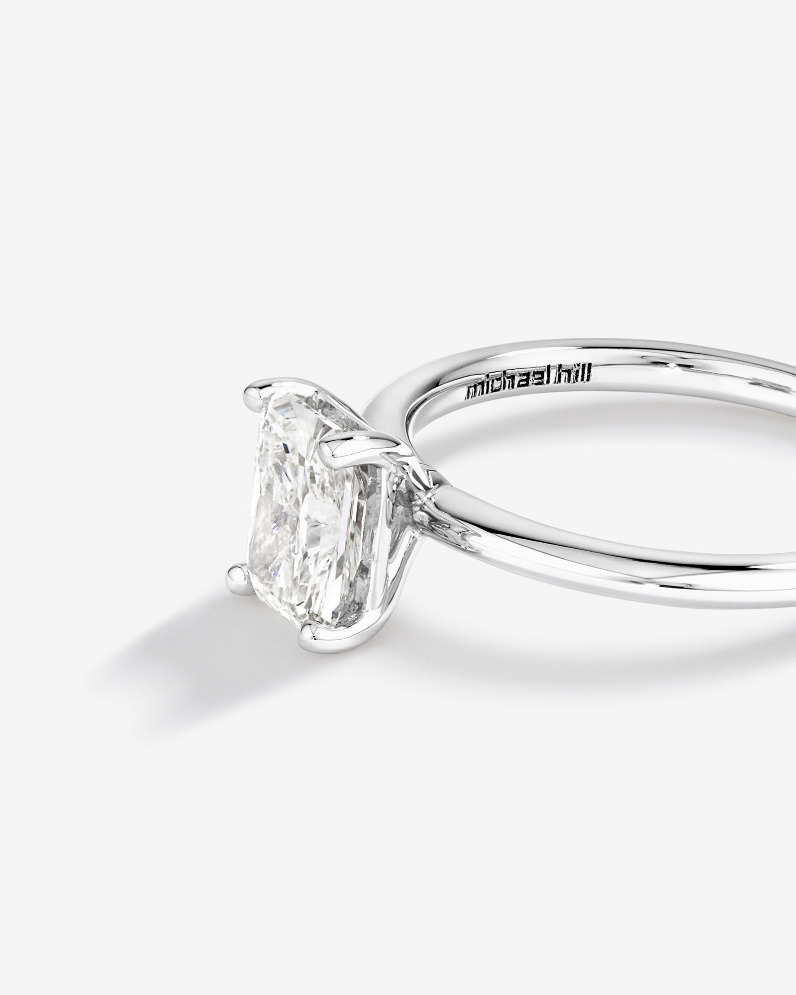1.25 Carat TW Radiant Laboratory-Grown Diamond Solitaire Engagement Ring 14kt White Gold