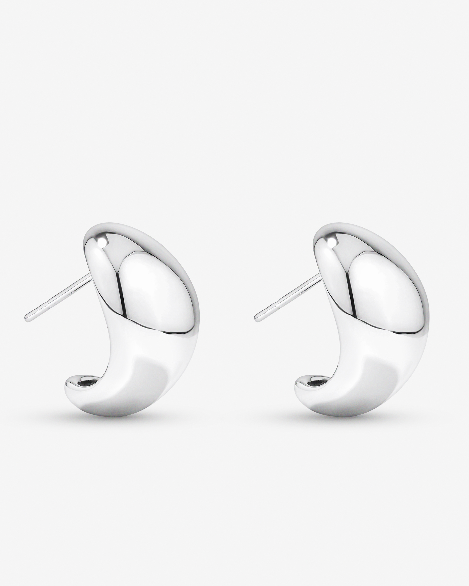 Polished Bold Dome Stud Earrings in Sterling Silver