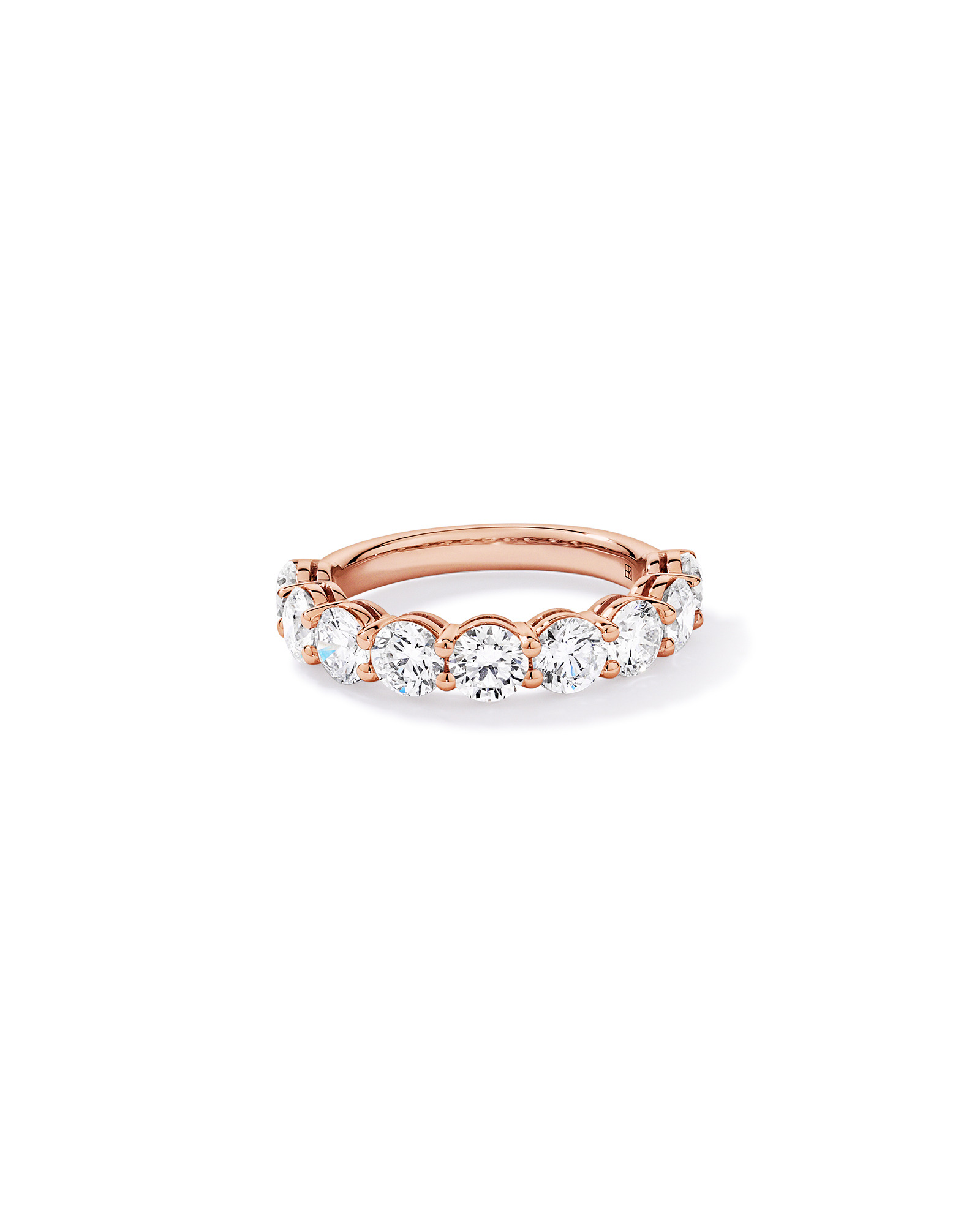 2.74TW Round Brilliant Laboratory-Grown Diamond Wedding Ring 14kt Rose Gold
