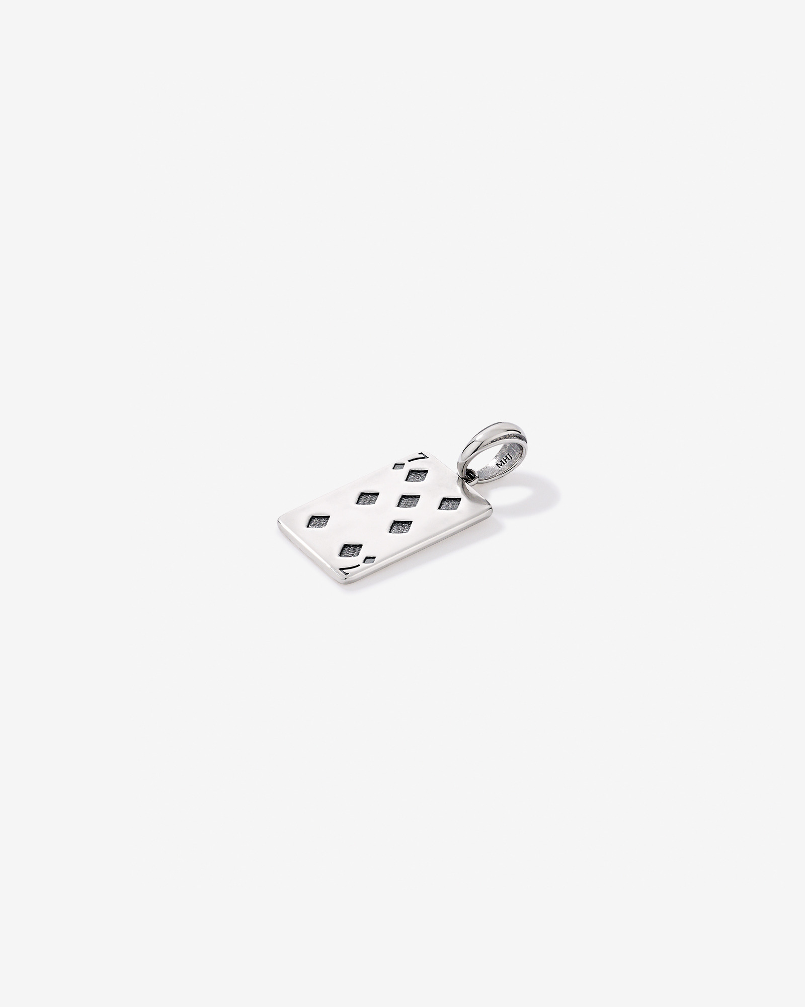 Seven of Diamonds Pendant in Sterling Silver