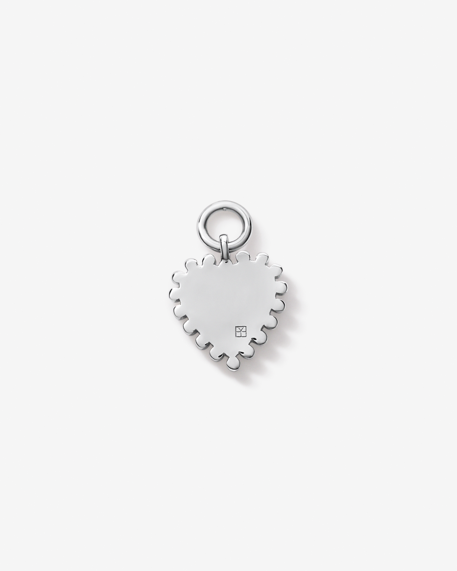 Pendentif en forme de boucle d’oreille en forme de cœur en émail bleu en argent sterling