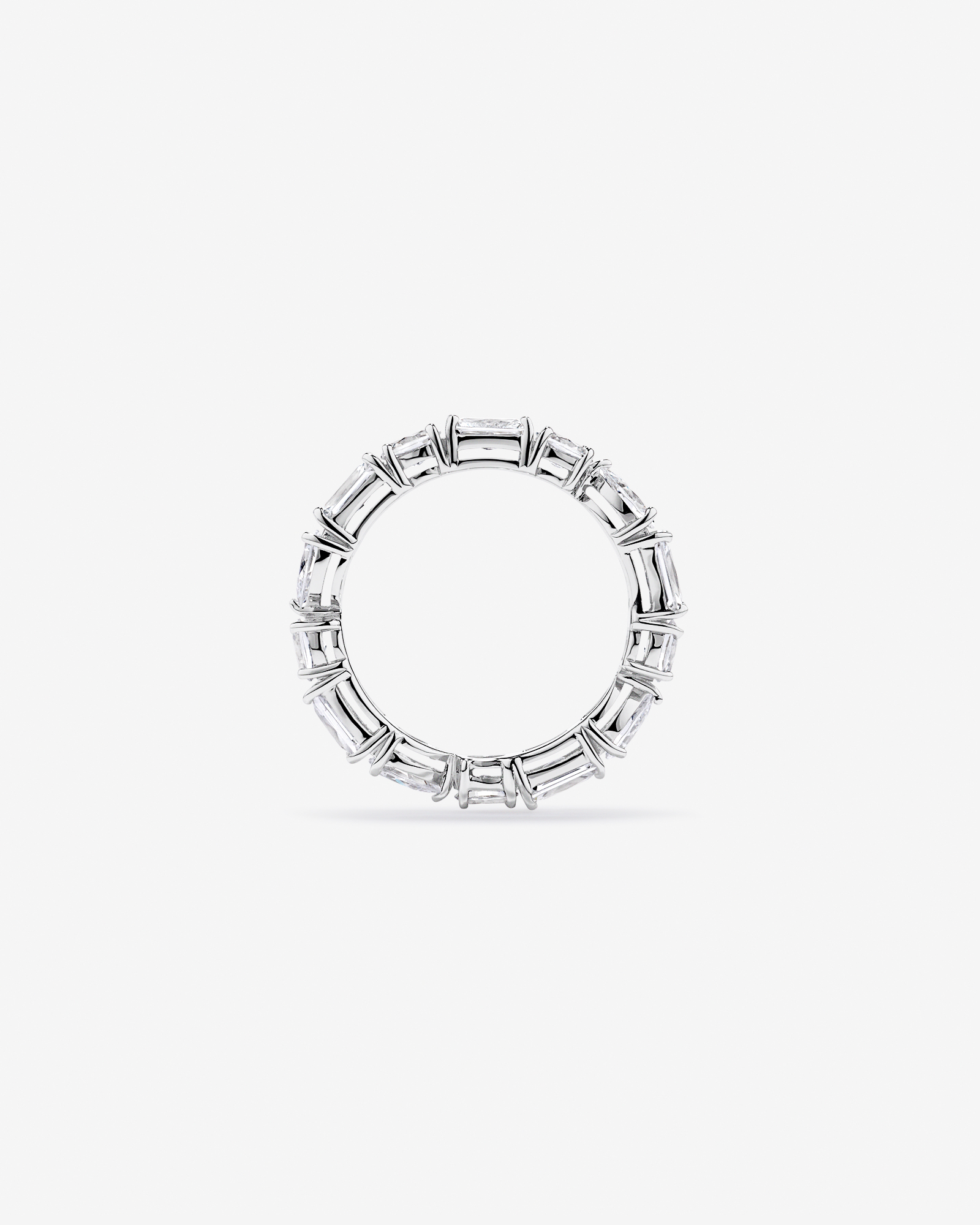 Multi-Stone Cubic Zirconia Eternity Ring in Sterling Silver