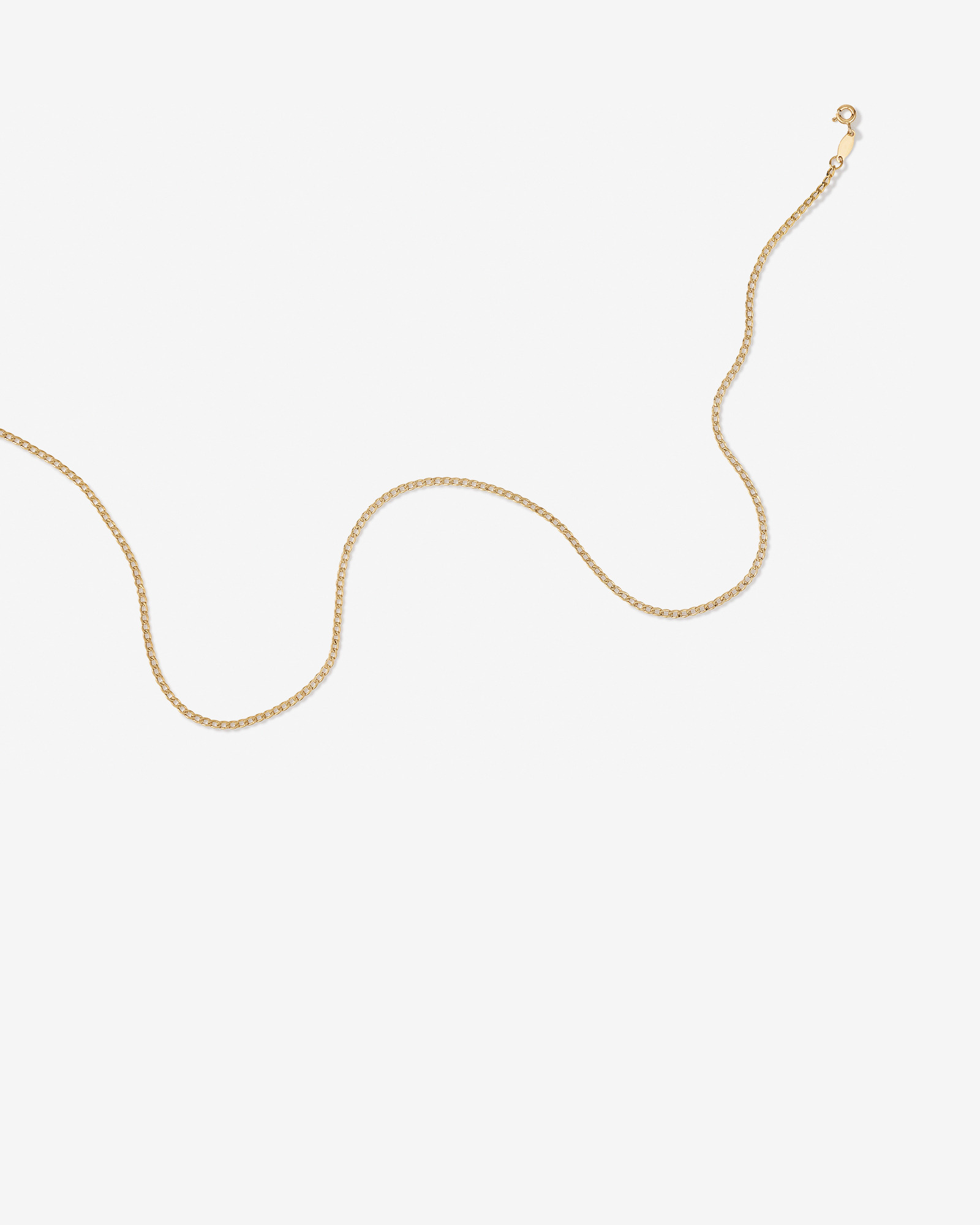 Chaîne à maillons gourmette creuse en or jaune 10 K, 45 cm