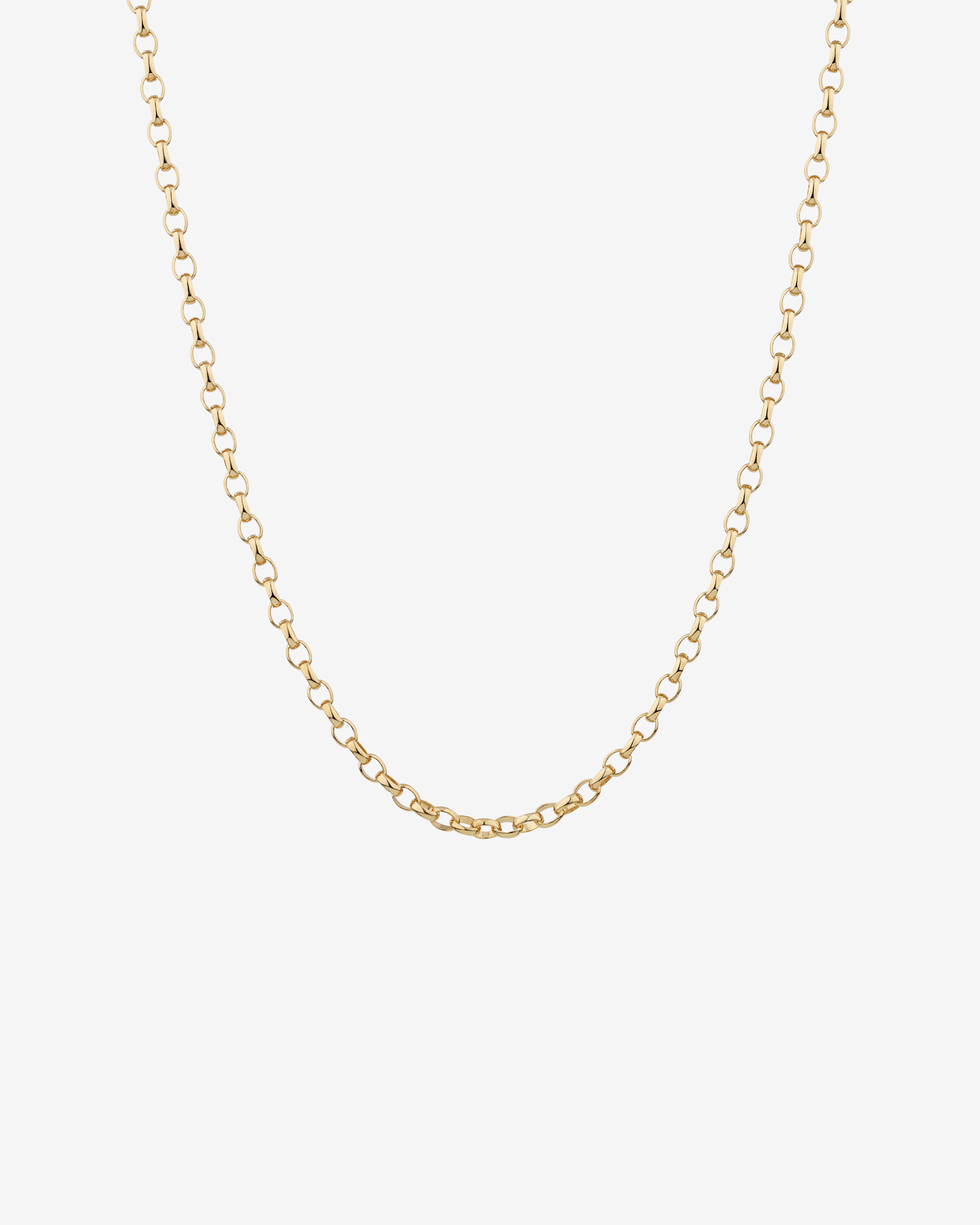 60cm (24") Oval Belcher Chain in 10kt Yellow Gold