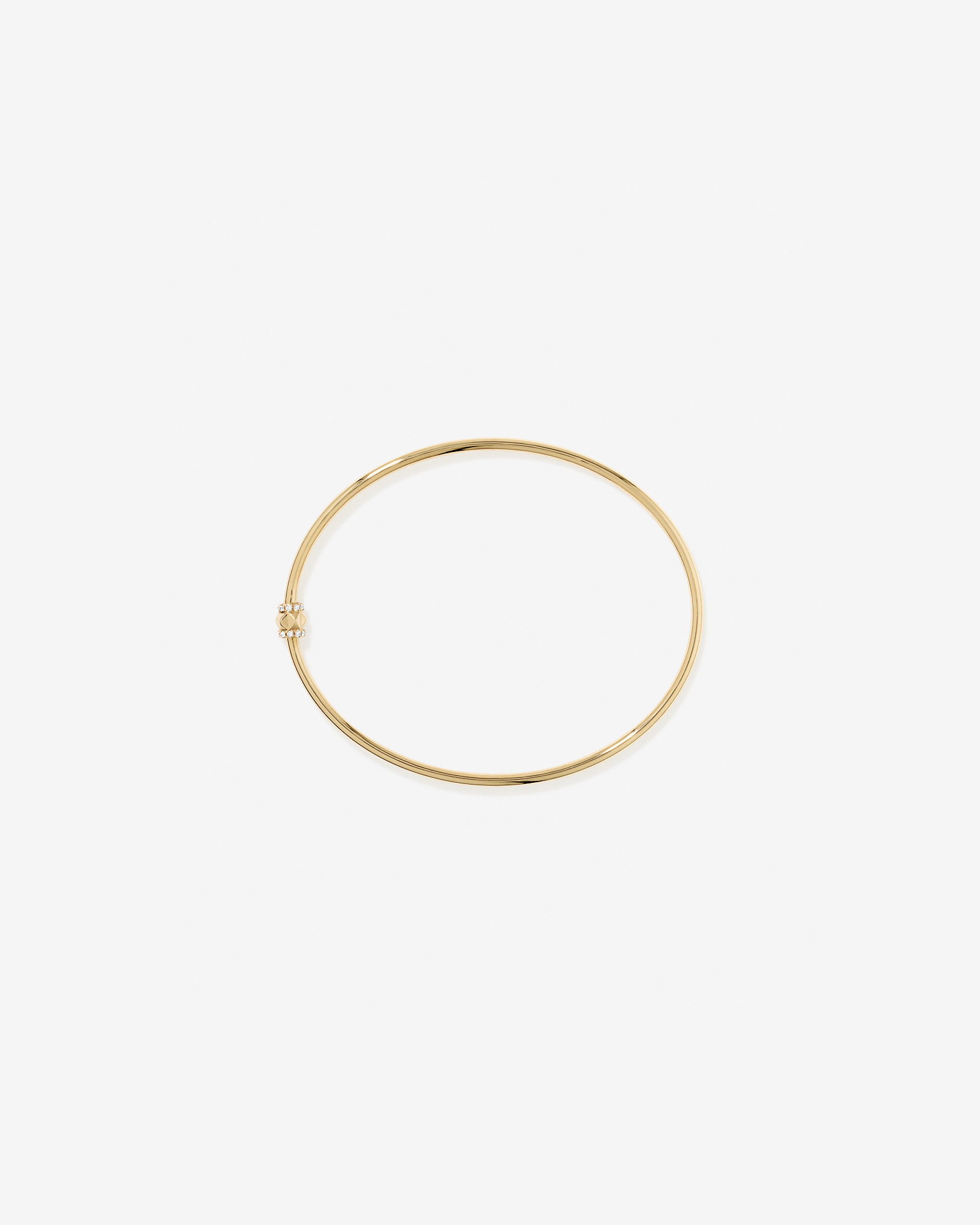 67mm Flexi Pendant Bar Bangle with 0.08 Carat TW Diamonds in 10kt Yellow Gold