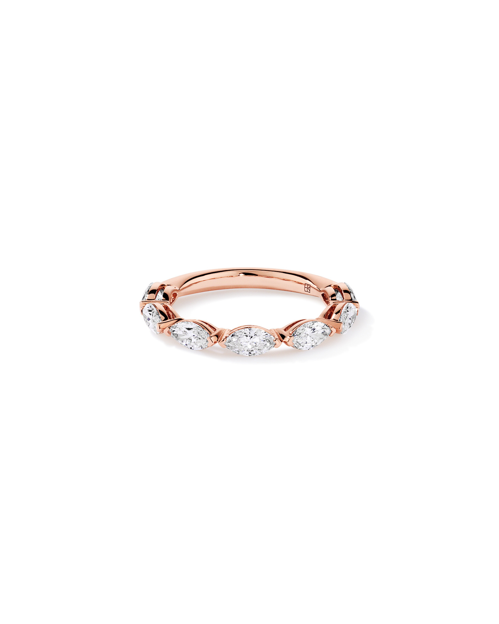 1.40 Carat TW East-West Marquise Laboratory-Grown Diamond Wedding Ring 14kt Rose Gold
