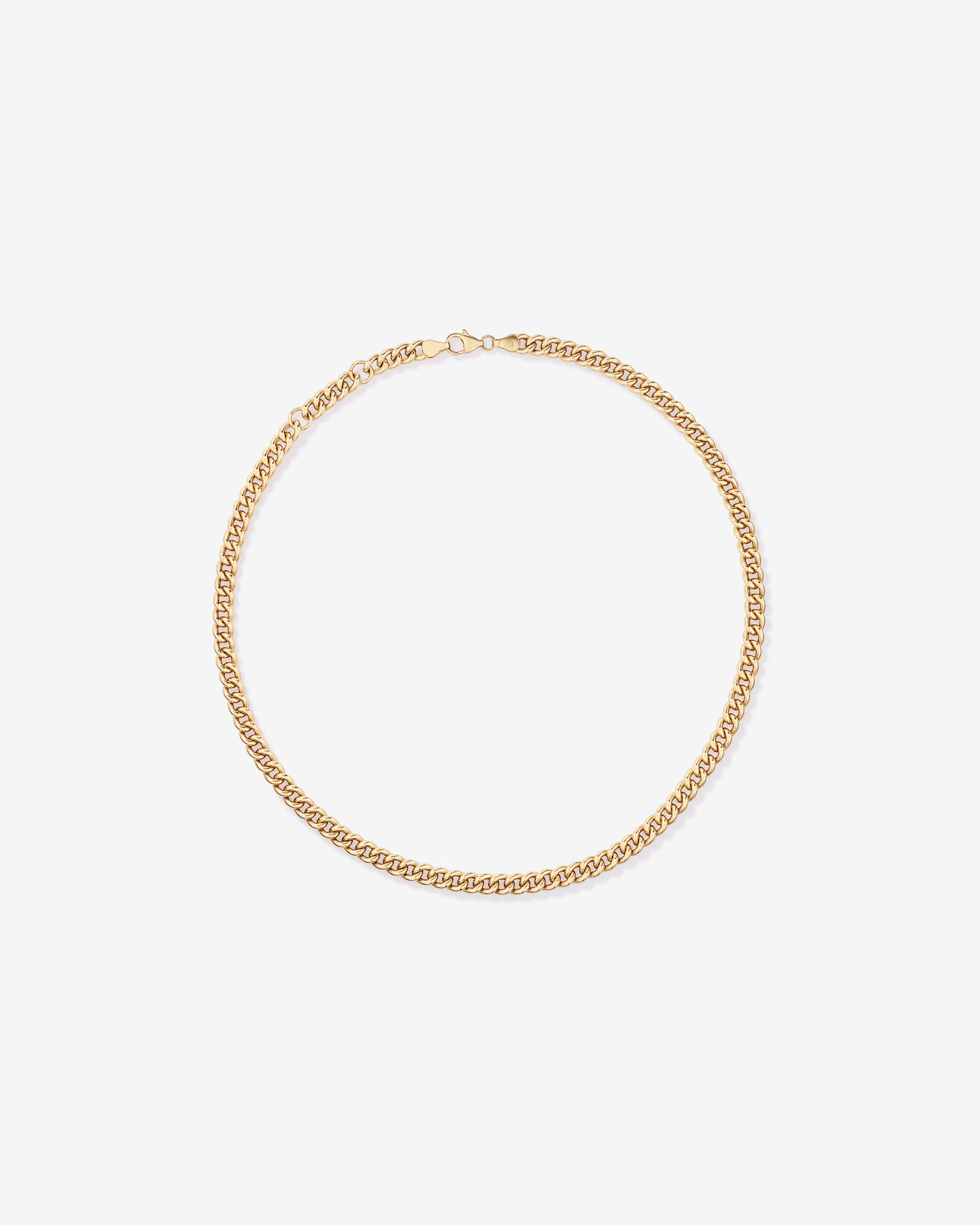 50cm (20") ronde gourmette chaîne en 18ct Vermeil