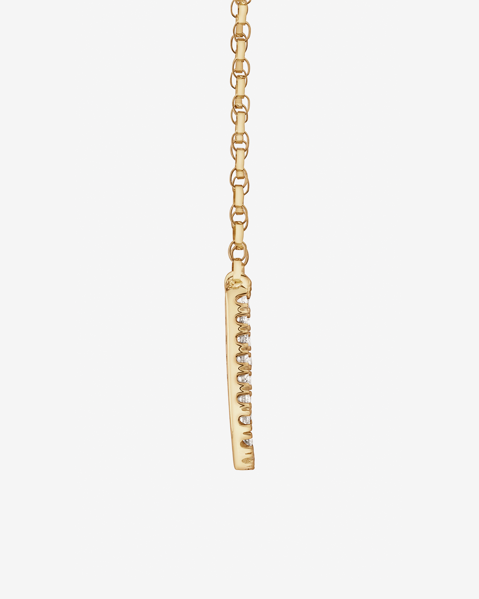 "U" Initial Necklace with 0.10 Carat TW of Diamonds in 10kt Yellow Gold