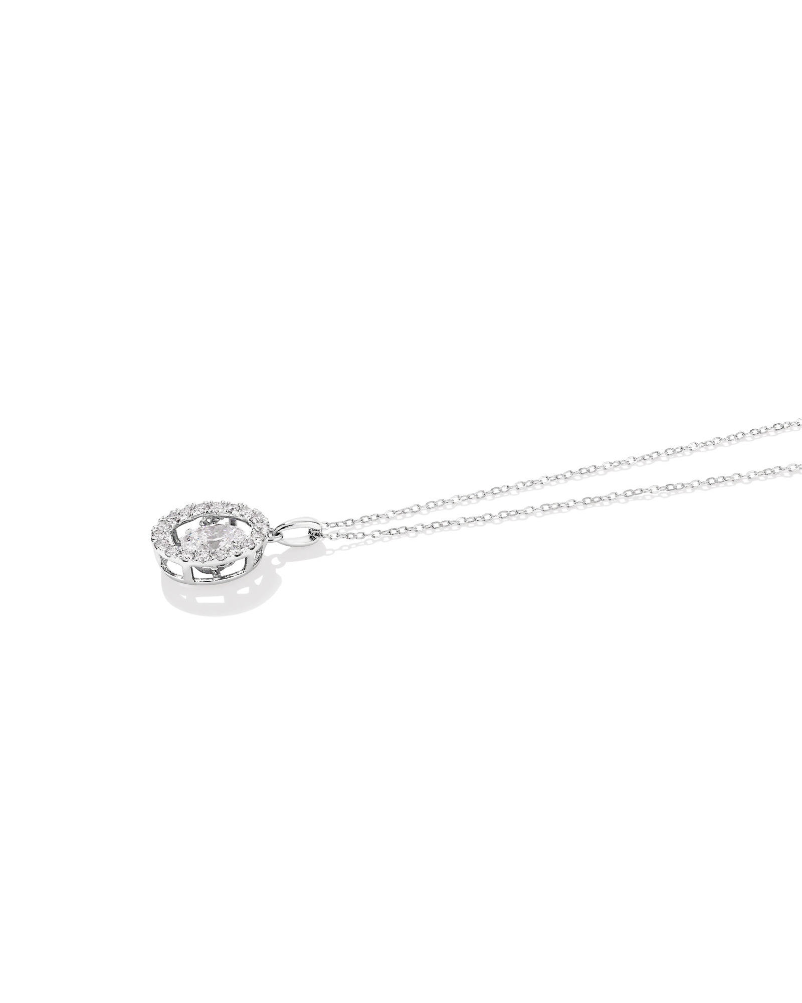 Lume Lab Oval Pendant with 1.00 Carat TW of Laboratory-Grown Diamond in 10kt White Gold