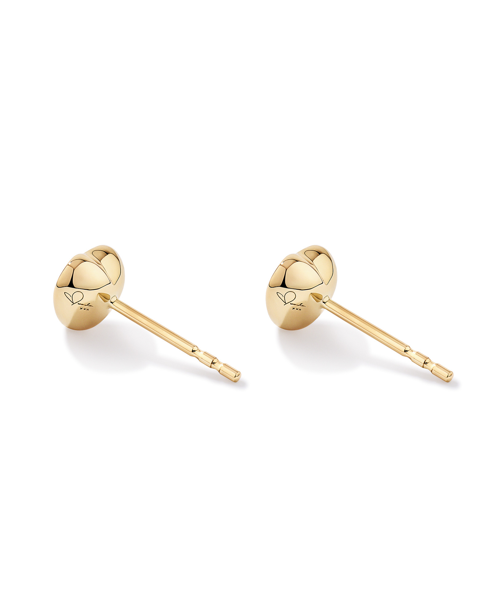 1.00 Carat TW Laboratory-Grown Diamond Heart Stud Earrings in 10kt Yellow Gold