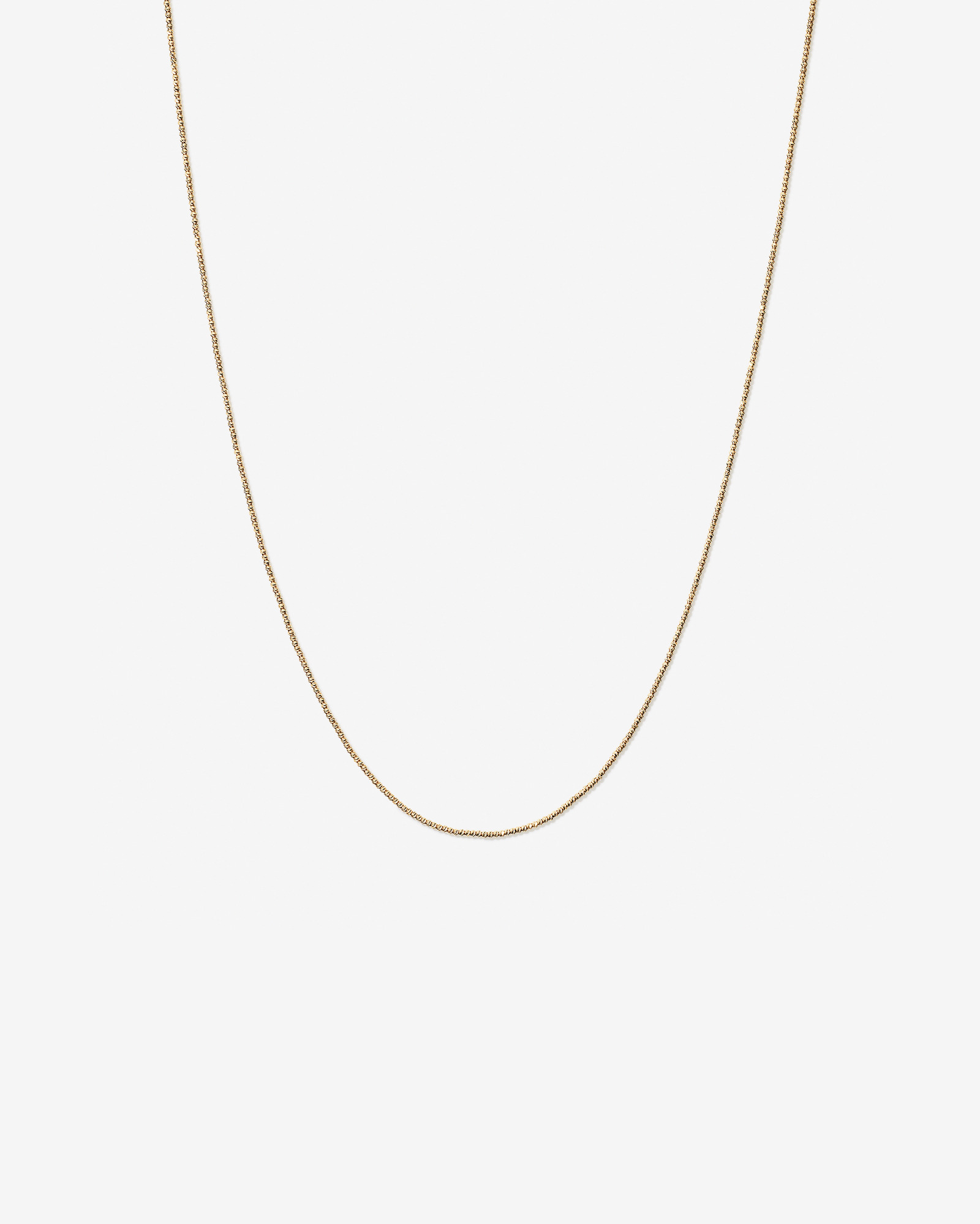 50cm (20") 1.5mm Width Diamon Cut Bead Chain in 10kt Yellow Gold