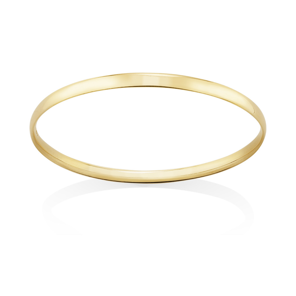 Oval Bangle in 10kt Yellow Gold