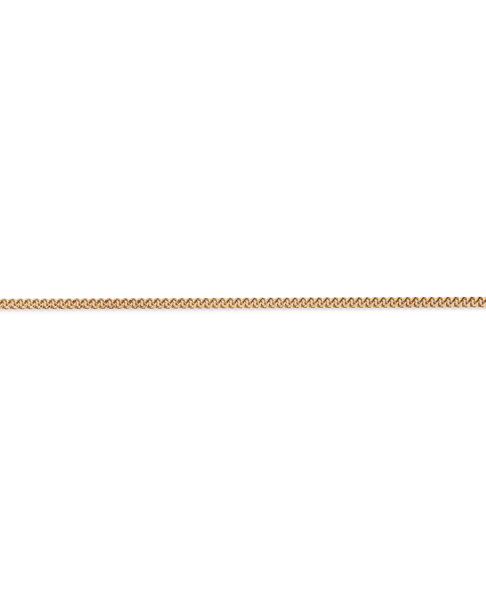 19cm (17") 2.1mm Width Solid Diamond Cut Curb Bracelet in 10kt Yellow Gold