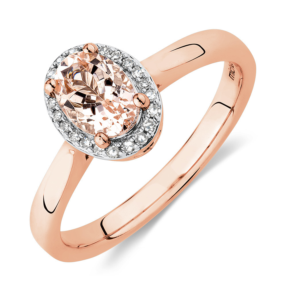 morganite with diamonds