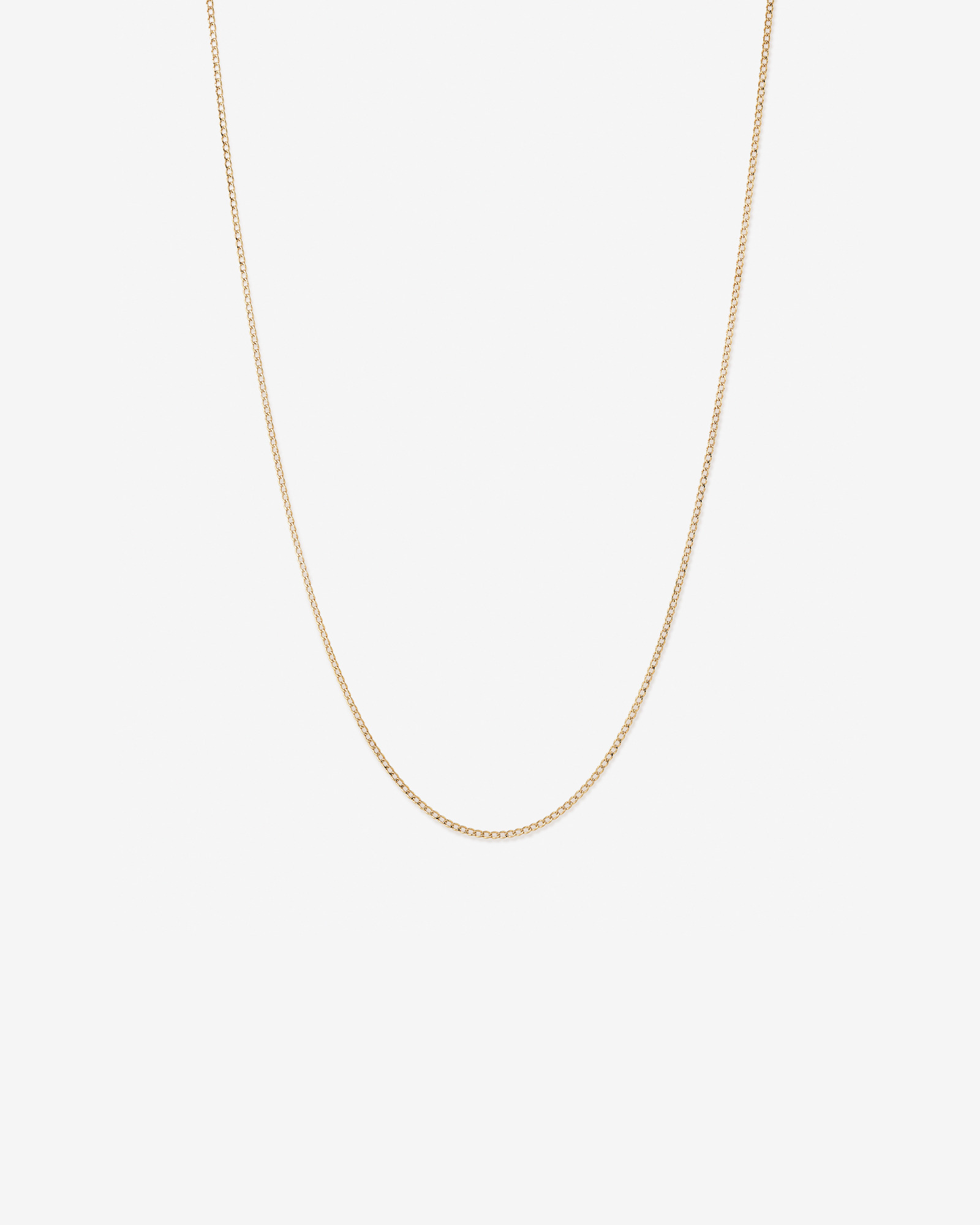 50cm (20") 1.96mm Width Semi Solid Curb Chain in 10kt Yellow Gold