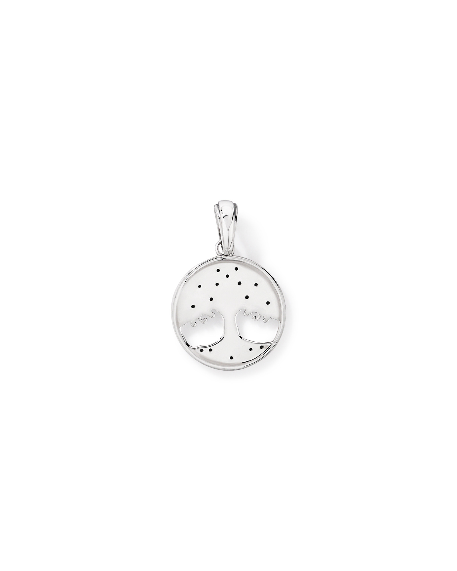 0.10 Carat TW Black Diamond Tree of Life Pendant in Sterling Silver