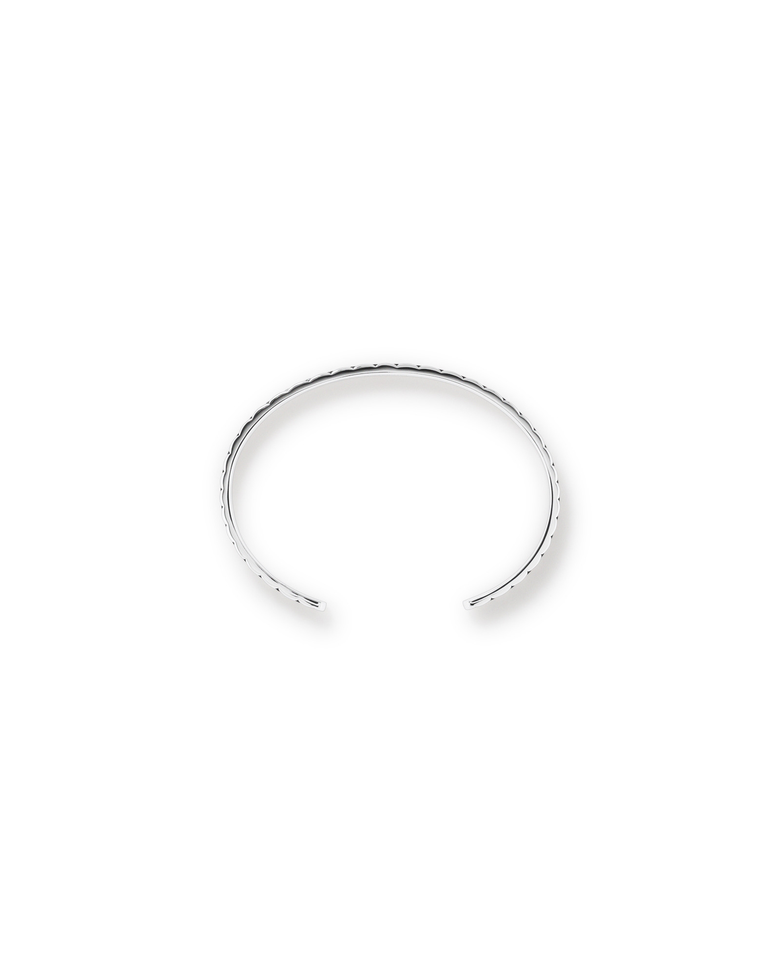 Bracelet rigide texturé à motif de maillons pour hommes en argent sterling