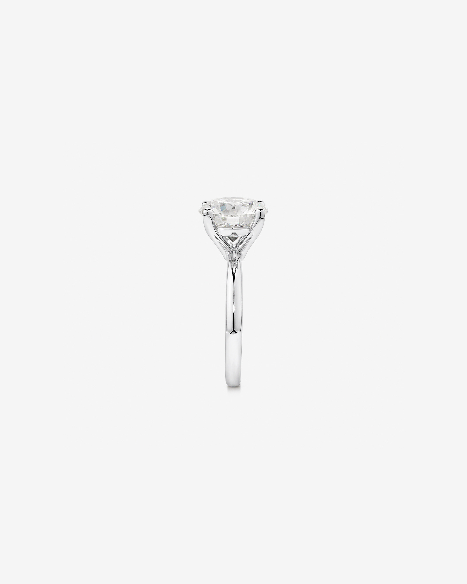4.00 Carat TW Round Brilliant Laboratory-Grown Diamond Solitaire Engagement Ring in Platinum