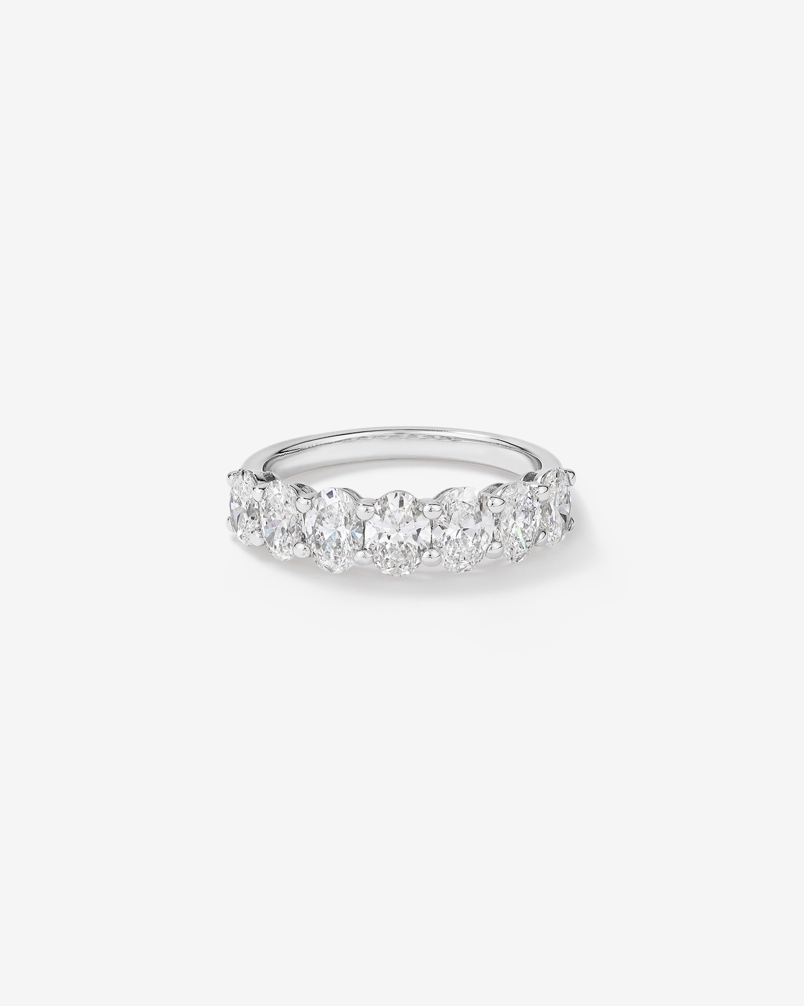 Bague de mariage ovale TW 2,00 carats en diamant cultivé laboratoire or blanc 14