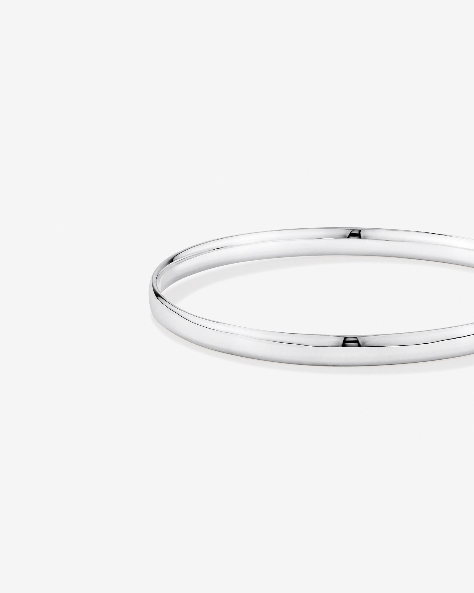 5.7mm Solid Round Bangle in Sterling Silver