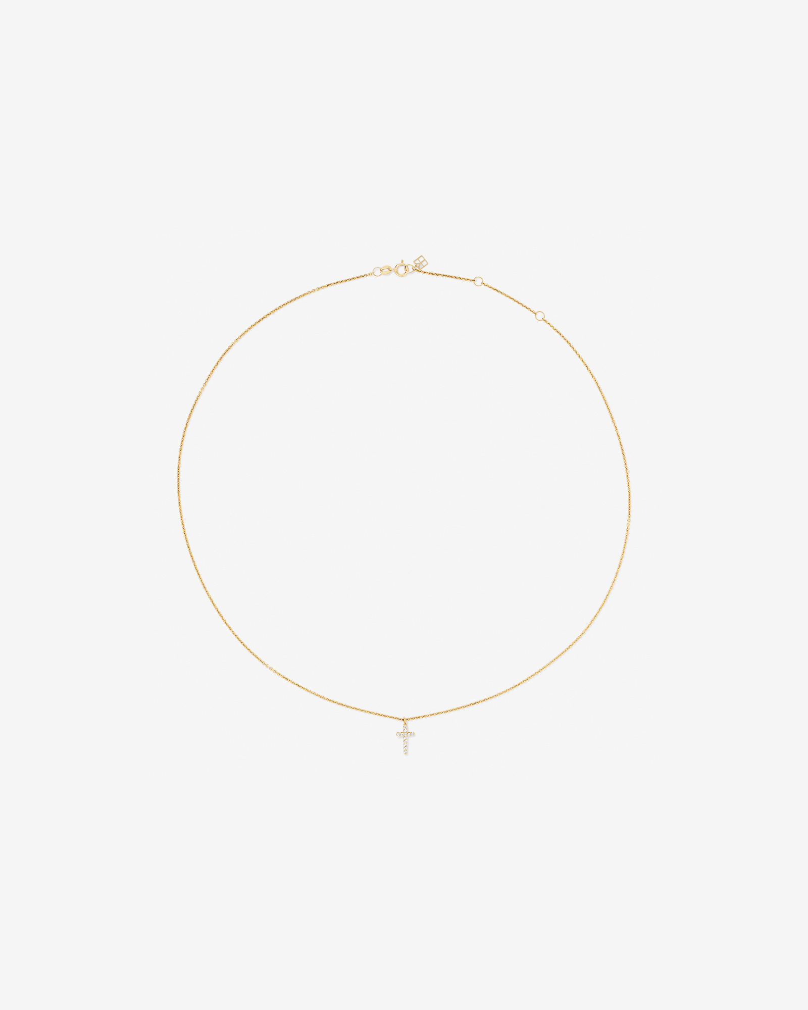Cross Necklace and Earring Set in 18kt Vermeil with Cubic Zirconia