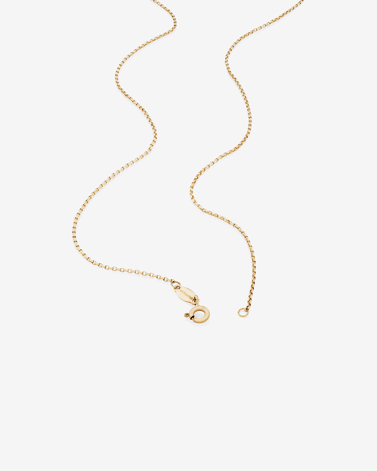 Chaîne belcher à taille diamant de 50 cm en or jaune 18 K, largeur de 1 mm