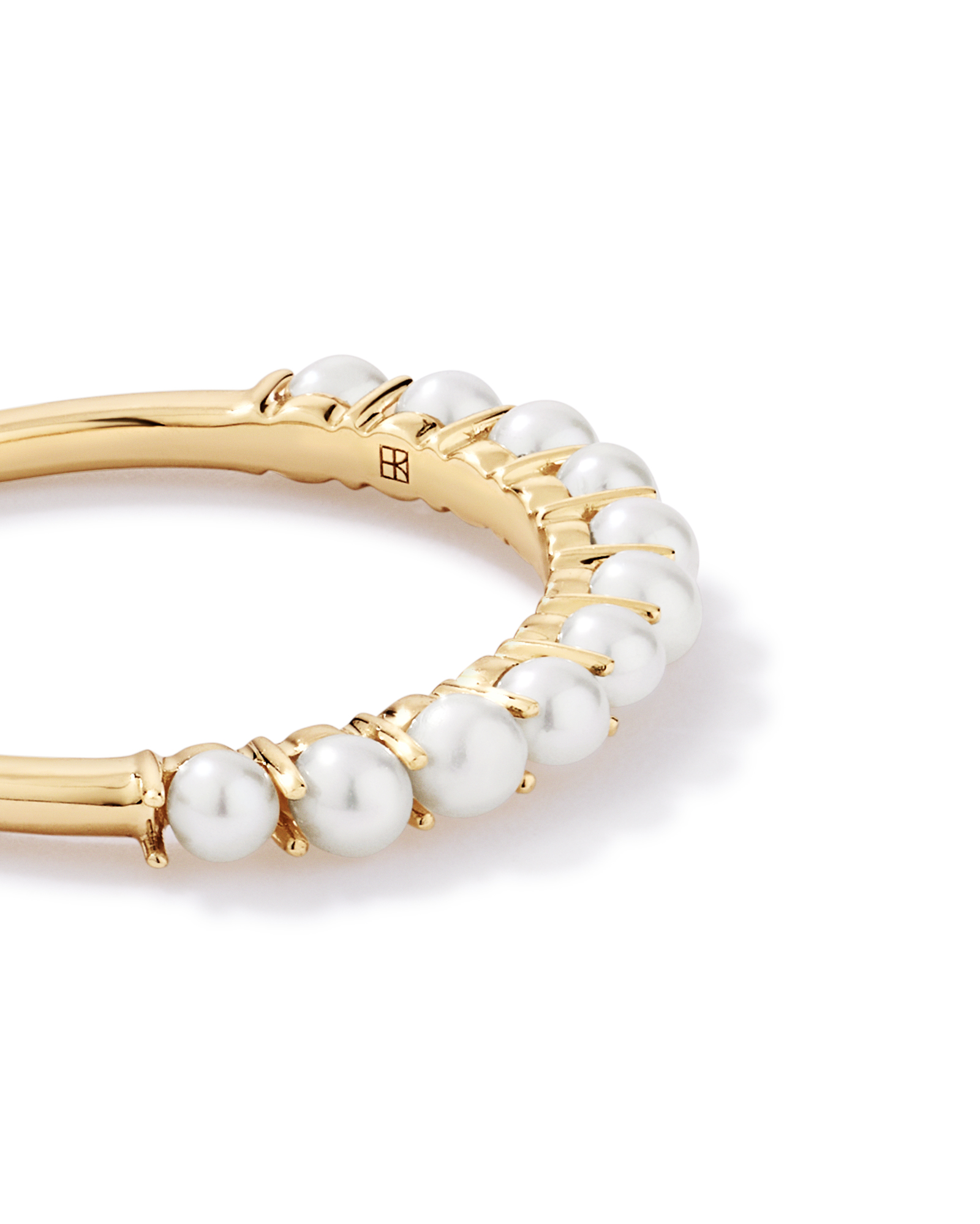Cultured Freshwater Pearl Band Ring 10kt Gold