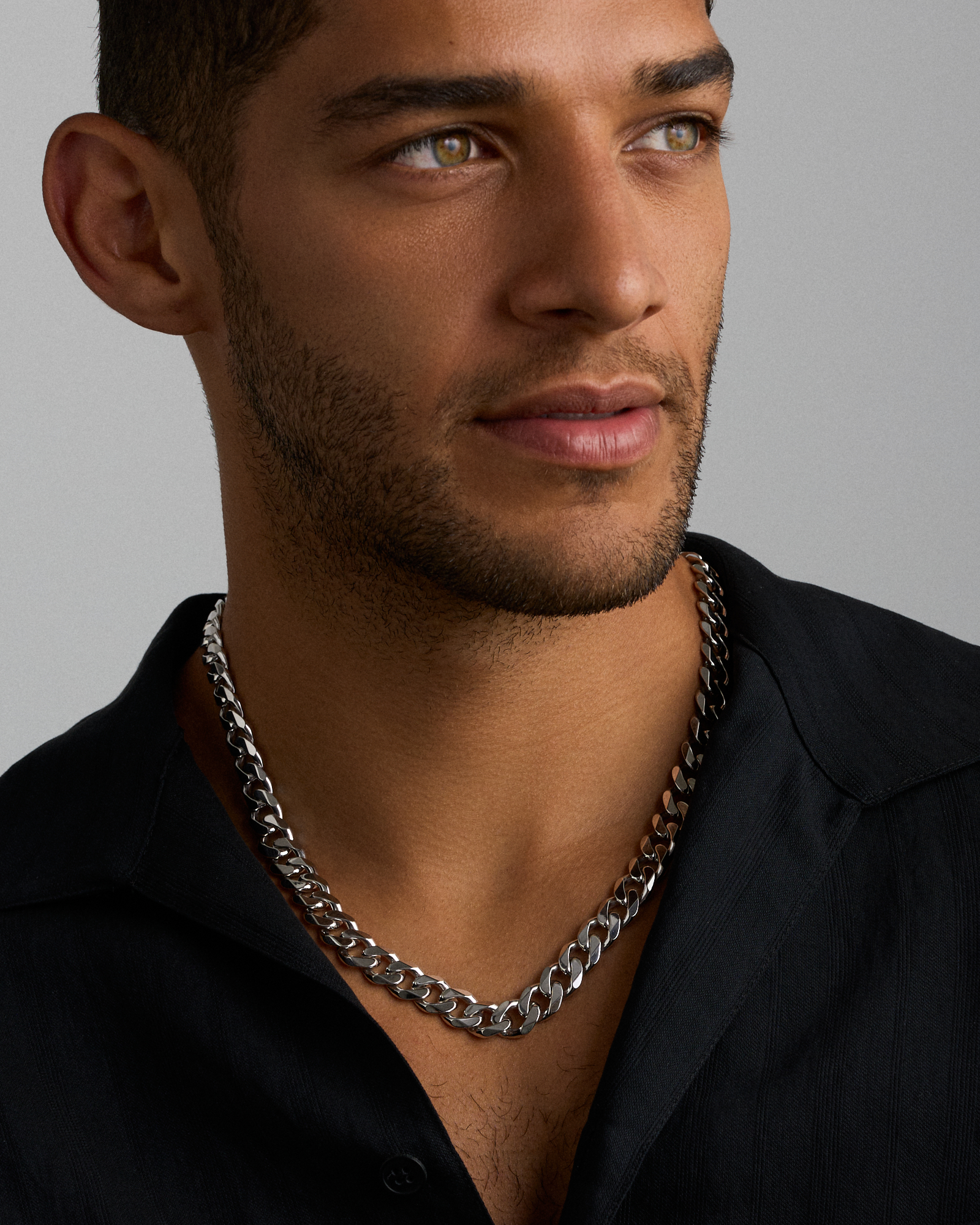 11.3mm Curb Chain in Sterling Silver