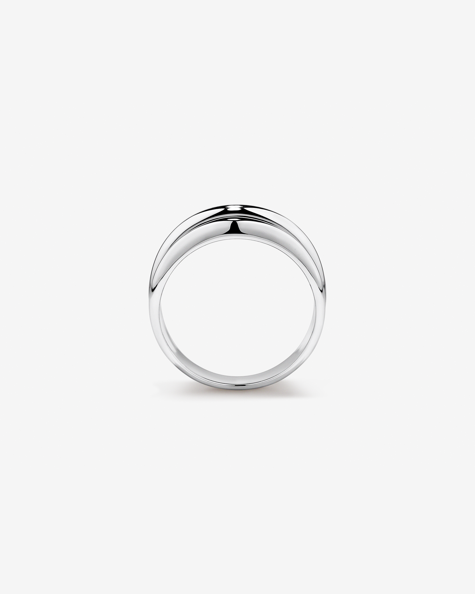 Wide Flared Ring in Sterling Silver