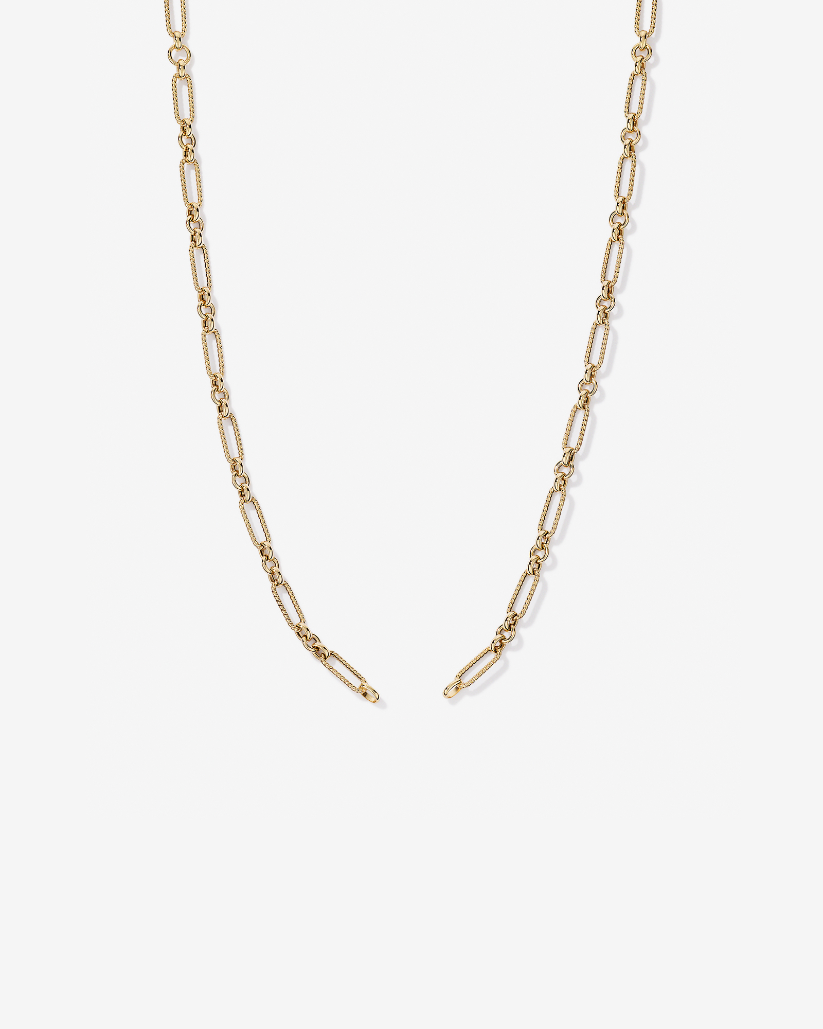 50cm (20") Twist Paperclip Chain in 10kt Yellow Gold